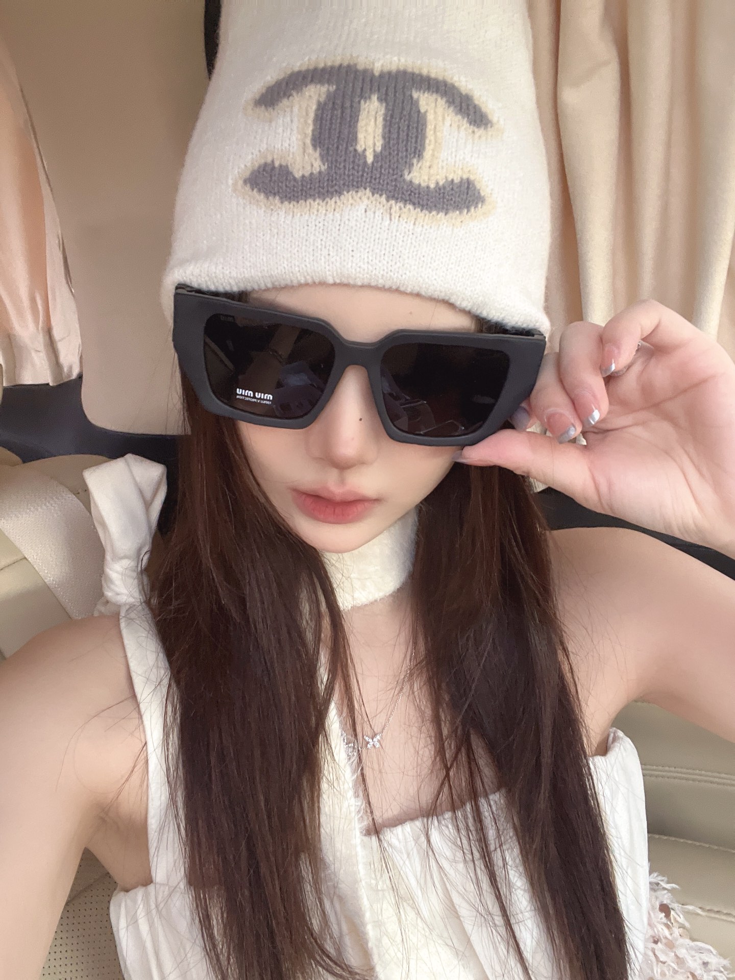 Picture[1]-P255 Qi colour arrived ~ MIUMIU miu family square sunglasses 🎀SMU07ws 52-19-135 sweet cool both new Geometric sense of chic sense up big face round face bb rushed sunscreen sunscreen steady 🔝🔝🔝🔝 - high quality replica handbags