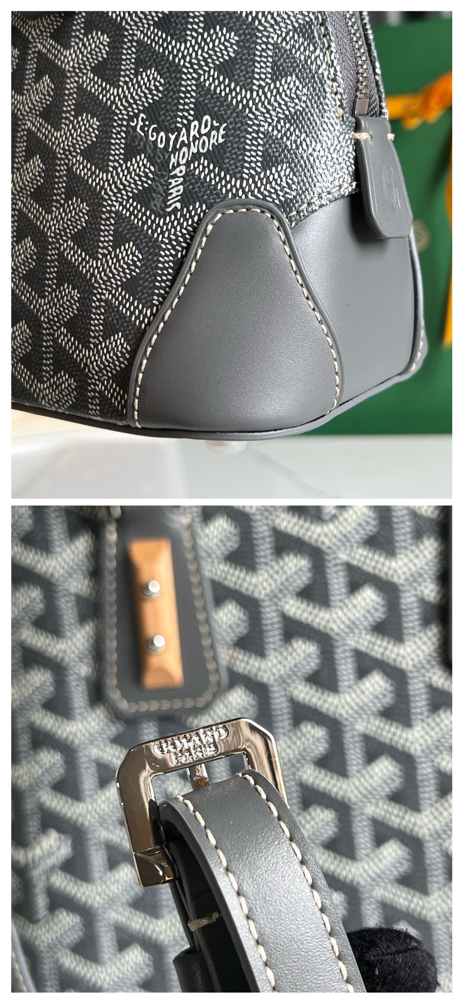 P1560 Saco em concha castanho Goyard Vendôme ™️Herdando o estilo único e artesanal da marca: alça de ombro amovível, detalhes em madeira embutidos, cantos em pele, fecho de correr grande, forro amarelo e a sua forma de concha caraterística para uma demonstração mais moderna e sofisticada de suavidade e leveza femininas 🉑️Shoulder carry🉑️Hand carry👇🏻👇🏻Tamanho: comprimento do fundo 23cm*altura 18,5cm*largura do fundo 10cm