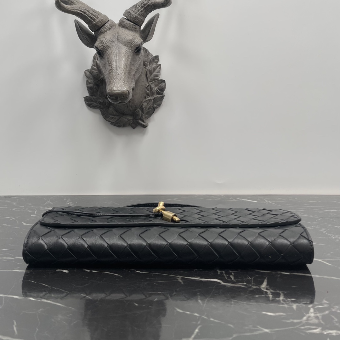 Bottega Veneta Negro Andiamo nuevo diseño importado material de piel de oveja original tacto delicado de alto nivel delicado y era duro hierba ~ "bolsa" realmente puede curar un centenar de enfermedades de metal y la preparación de la colisión para que el aspecto general más de moda de alto nivel sentido de su silueta línea de reinterpretación de la tradicional clásica casi por completo no recoger ocasiones modelos: 3078 Tamaño: 31*13*3cm-Fábrica de alta moda