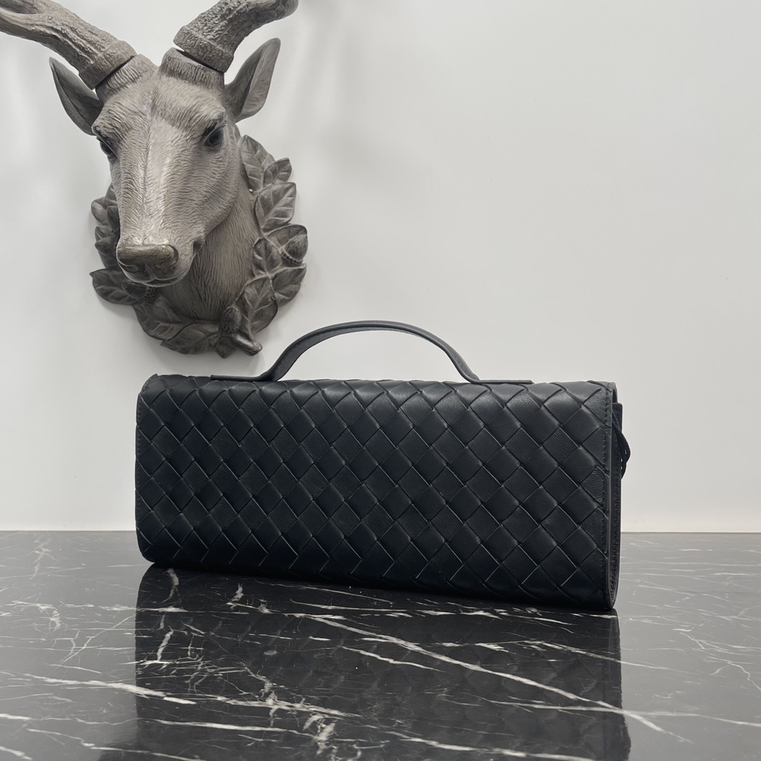 Bottega Veneta Negro Andiamo nuevo diseño importado material de piel de oveja original tacto delicado de alto nivel delicado y era duro hierba ~ "bolsa" realmente puede curar un centenar de enfermedades de metal y la preparación de la colisión para que el aspecto general más de moda de alto nivel sentido de su silueta línea de reinterpretación de la tradicional clásica casi por completo no recoger ocasiones modelos: 3078 Tamaño: 31*13*3cm-Fábrica de alta moda