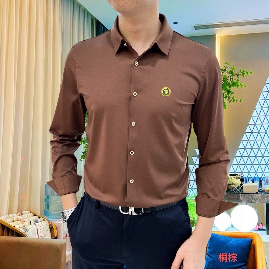 P440 Stefano Ricci Styles 2024 Camisa casual de manga comprida de balcão! O mais recente elemento da marca, o logótipo, com um design robusto Sem vestígios de alfaiataria Algodão importado de 80 fios de ultra-alta contagem, com uma sensação suave e confortável, boa elasticidade, macio e delicado, não é fácil de empilhar! Extremamente elegante e durável para ver o sotaque no corpo é muito bonito Modelos versáteis confortáveis e extremamente elegantes! Os homens de sucesso não podem faltar! Tamanho: M-4XL (178 140 kg L Slim máximo 200 kg)