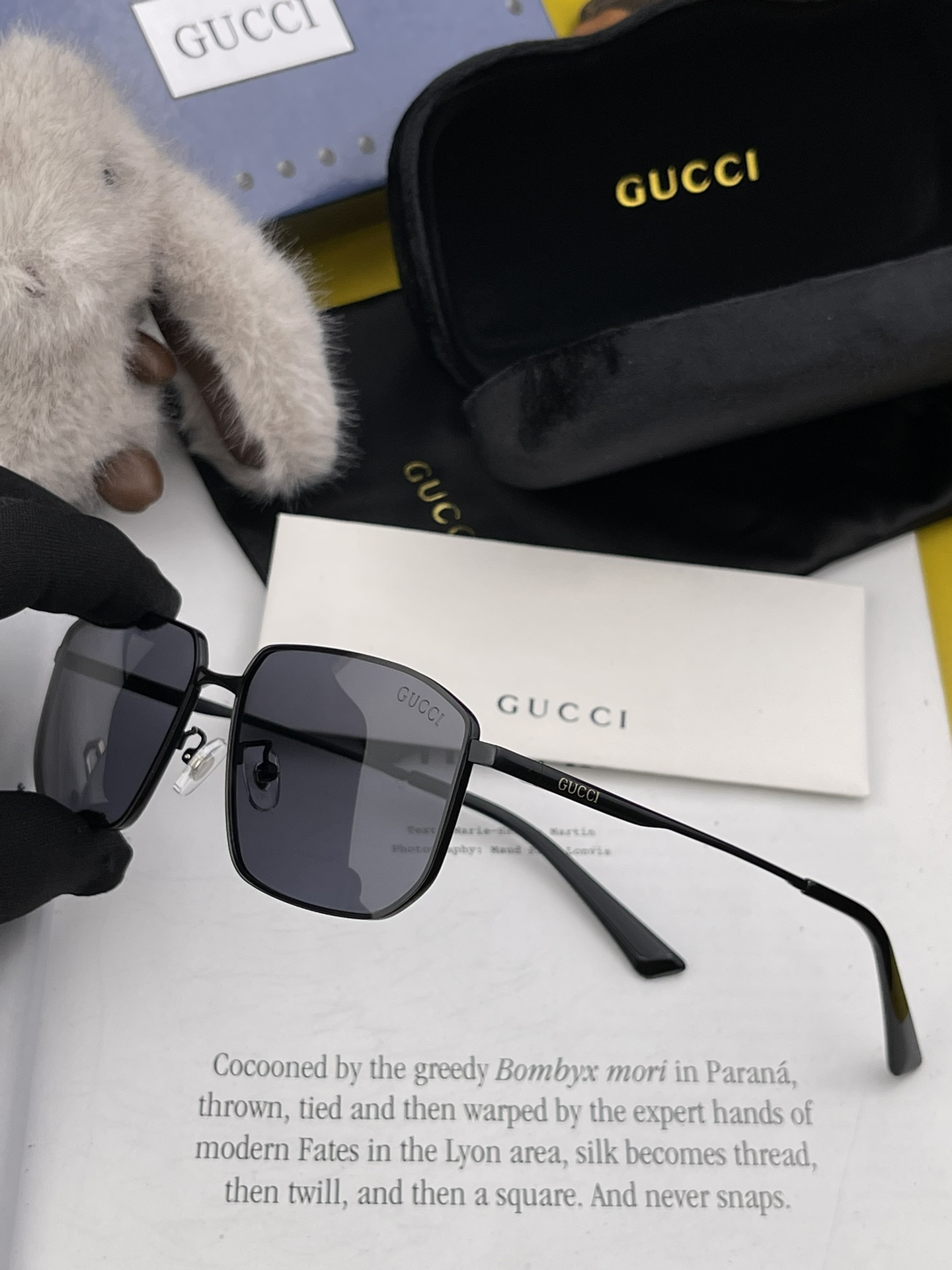 P205GUCCI Lunettes de soleil polarisantes Aviator colorées pour homme ❤️ Matière : nylon HD épaissi lentilles polarisantes HD 🌹 Monture sans monture 💕Yan 👍Modèle : G5227