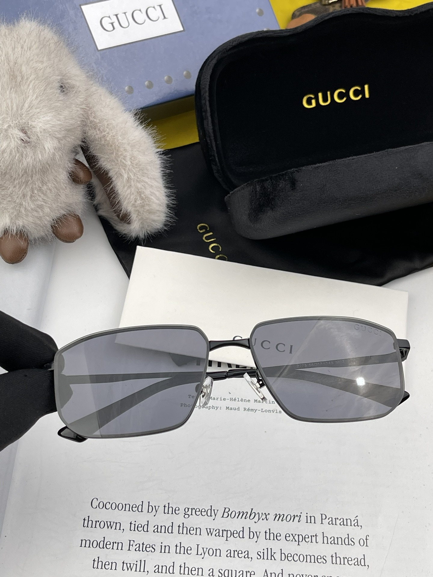 P205GUCCI Lunettes de soleil polarisantes Aviator colorées pour homme ❤️ Matière : nylon HD épaissi lentilles polarisantes HD 🌹 Monture sans monture 💕Yan 👍Modèle : G5227