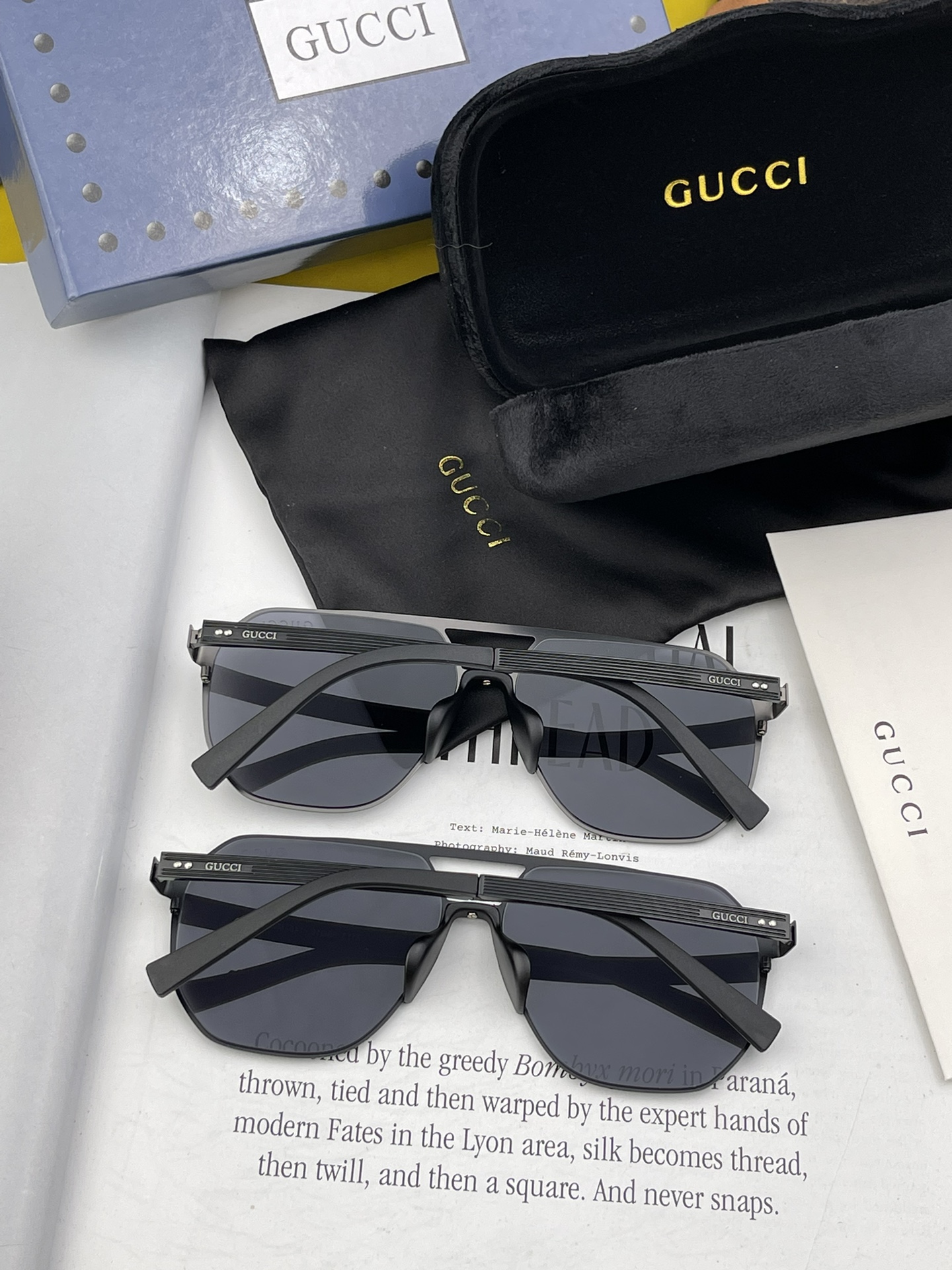 P205 GUCCI Gafas de sol de aviador de colores deslumbrantes para hombre polarizadas ❤️ Material: nylon HD ranura engrosada lentes polarizadas HD 🌹 Montura sin montura 💕Yan 👍Nº de modelo: G3711