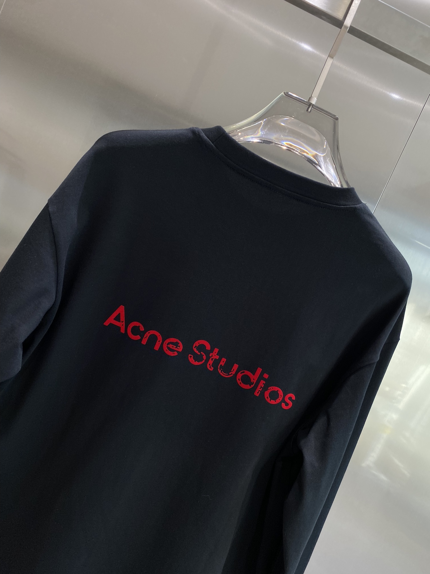 Imagen [8]-acne studio2024 nuevo de manga larga guapo top de moda de impresión de letras logotipo simple cien modelos de tela de algodón no sólo firme para mantener la tendencia de la silueta, sino también cómodo de llevar hilo de tejer más delicado yardaje S-XL🅿️480-alta moda bolsas