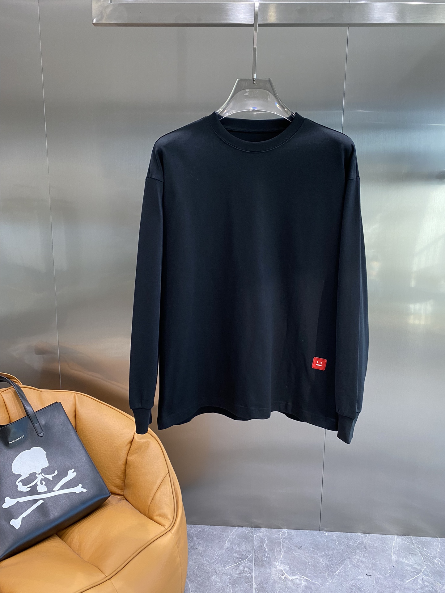 Image [2]-acne studio2024 new long sleeved handsome fashion top printing letters logo simple hundred models fabric cotton not only firm to maintain trend of the silhouette but also comfortable to wear yarn weaving more delicate yardage S-XL 🅿️480-high-fashion bags