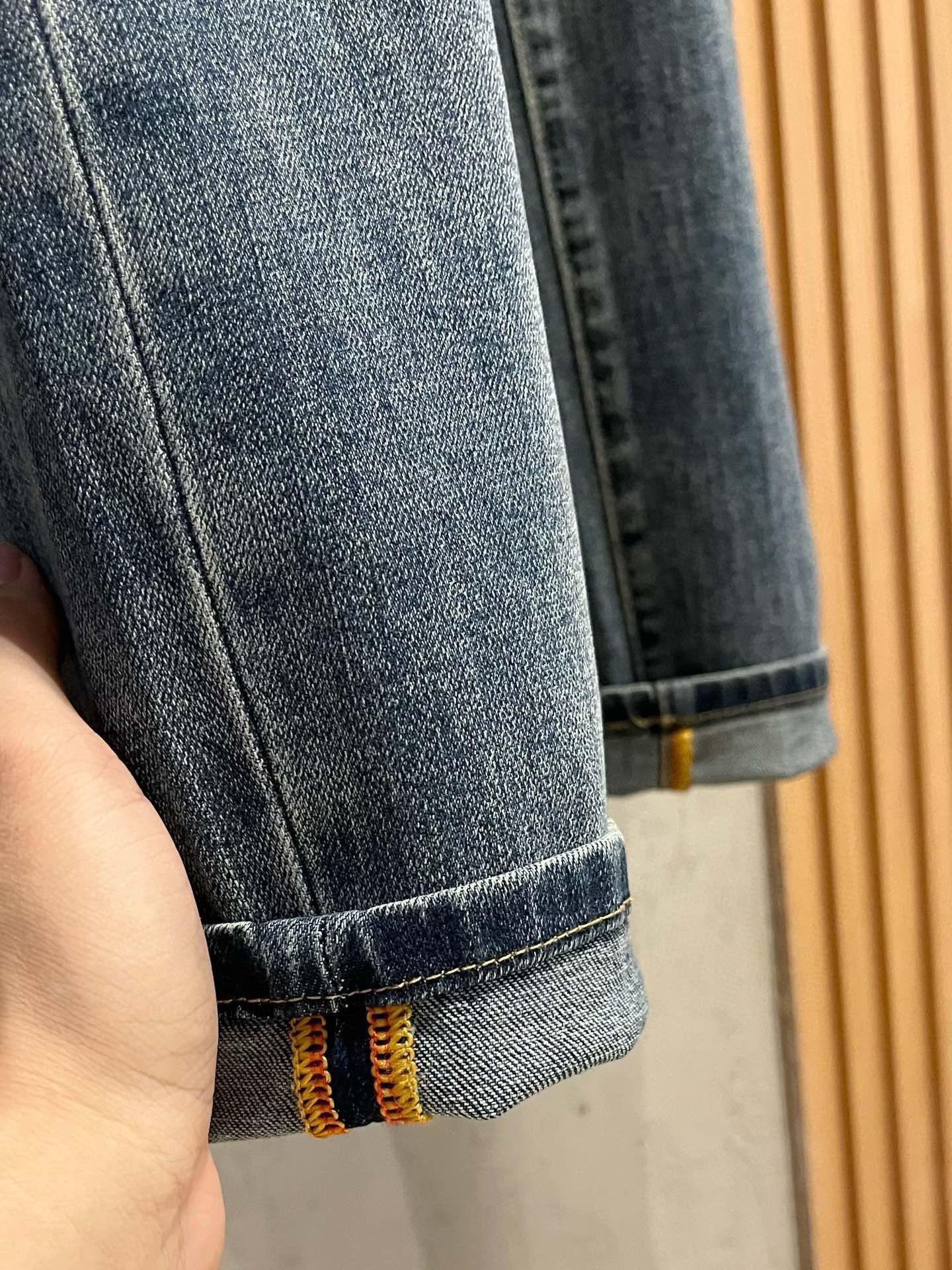 Picture [9]-P500 LV 2024ss fall and winter new fashion trend bias small leg jeans customized full set of hardware new brand design process fine workmanship details perfect high version of the yardage: 29-38 (no 35.37)-high-fashion bags