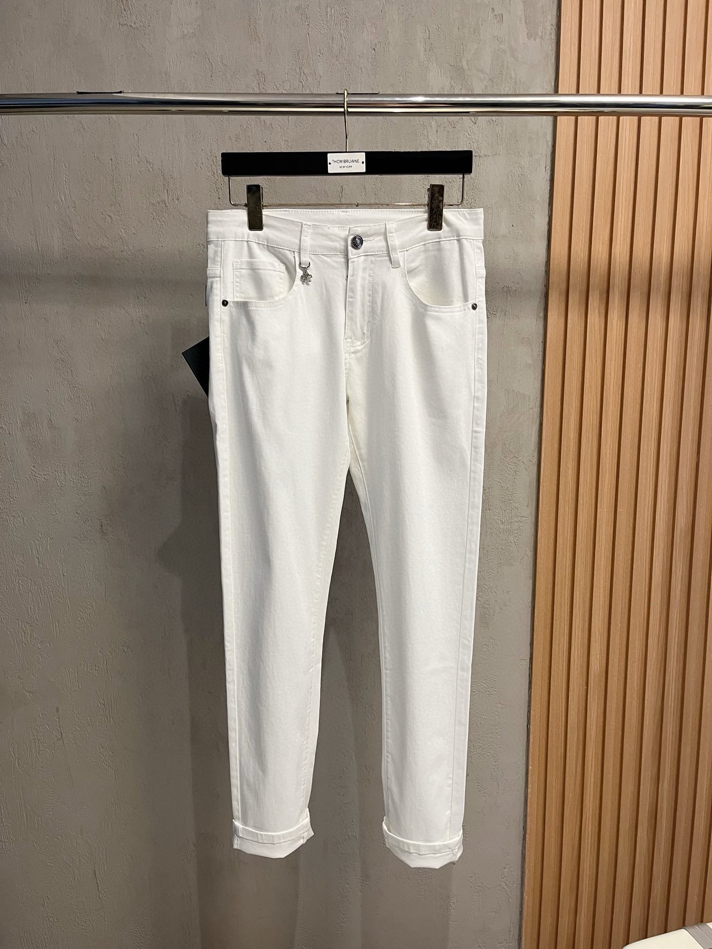 P500 Prada Prada 2024ss fall and winter new fashion trend bias small leg jeans customized full set of hardware new brand design process fine workmanship details perfect high version of the yardage: 29-38 (no 35.37)-high imitation factory