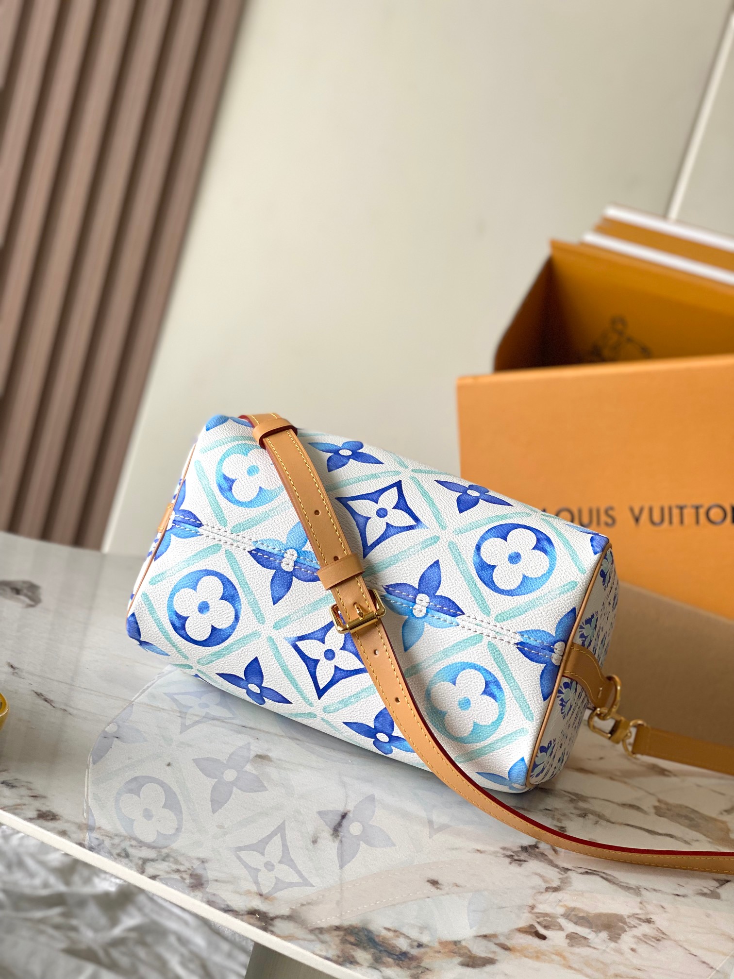 p2000 blue summer blue pillow bag speedy series seasonal new SPEEDY BANDOULIÈRE 25 handbags Model: 11264 blue dynamic chip Material: A grade all-steel hardware imported original fabrics Packaging: a full set of the original duty-free M Boberly loaded Size: 25 * 19 * 15CM - high imitation factory