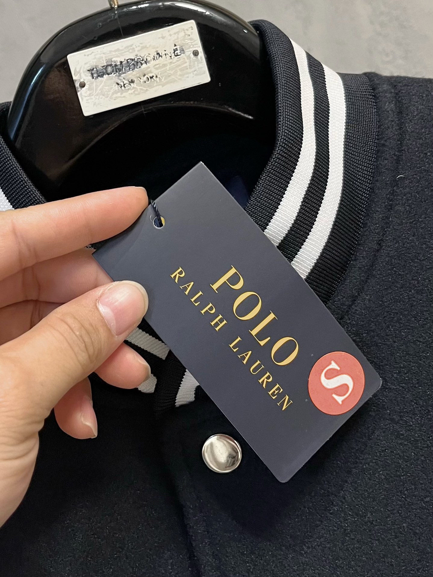 P800 💰 POLO home 🔥28ss fall and winter new tweed jacket baseball jacket original 1:1 custom hardware accessories imported original custom Welcome counter comparison super soft super heavy fabric workmanship bar 👍 version of the perfect Note ⚠ fabrics are super comfortable Exclusive models Special Recommendation Series Size: S - XL