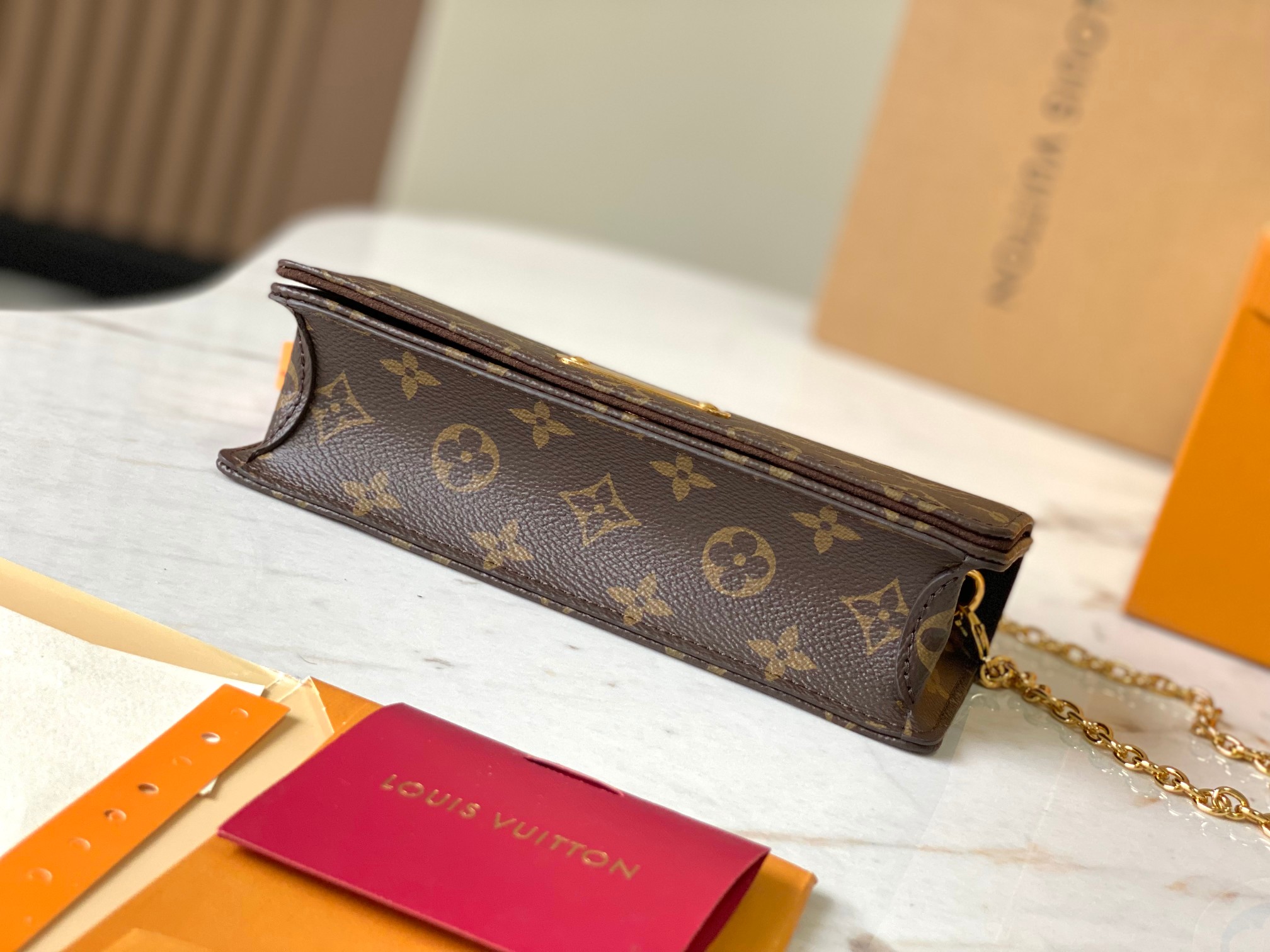 Picture [4]-P1160Lily Wallet On Chain Handbag Model: M82509Materials: Grade A all-steel hardwareImported original fabricsPackaging: a full set of original duty-free M Bobberly packageSize: 20.7*10.2*3.5CM-High-fashion bag