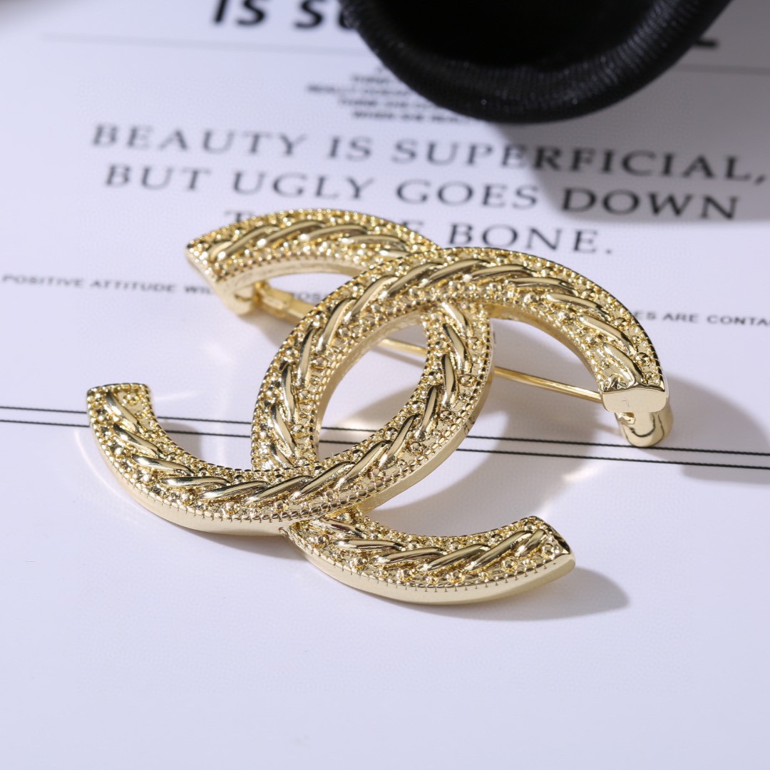 Picture [2]-P80 Chanel Chanel fall and winter collection double C brooch Don't have the heart of the design of a super perfect fashionable elements to add-High Faux Bags