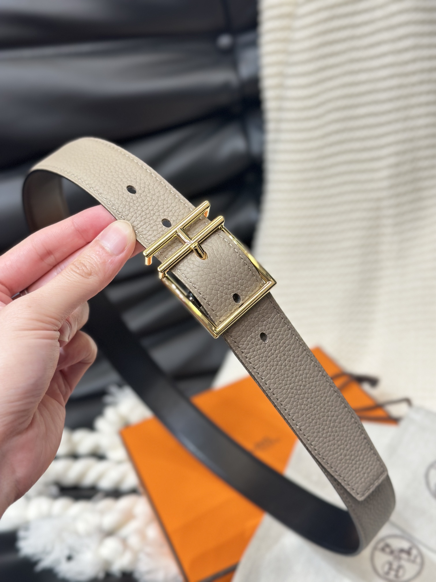 图片[6]-HERMES-NATHAN 32 REVERSIBLE BELT  32MM寬 雙面進口原廠皮-高仿包包