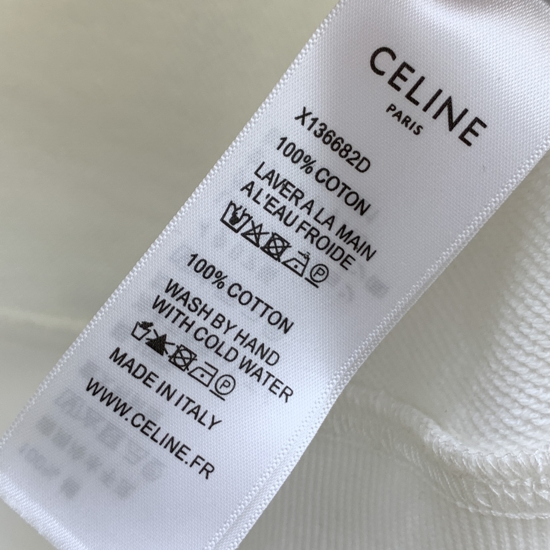 P560💰 Celine Home 24SS newest most chest Celine logo pattern CEL letters embroidered logo fine craft round neck sweater top quality counter pullover top production process imported fabrics counter quality heavy embroidery design using imported high-end custom fabrics imported silk thread feel first-class! Men and women with the same models official website in the sale! Three labels complete Size: S-XL