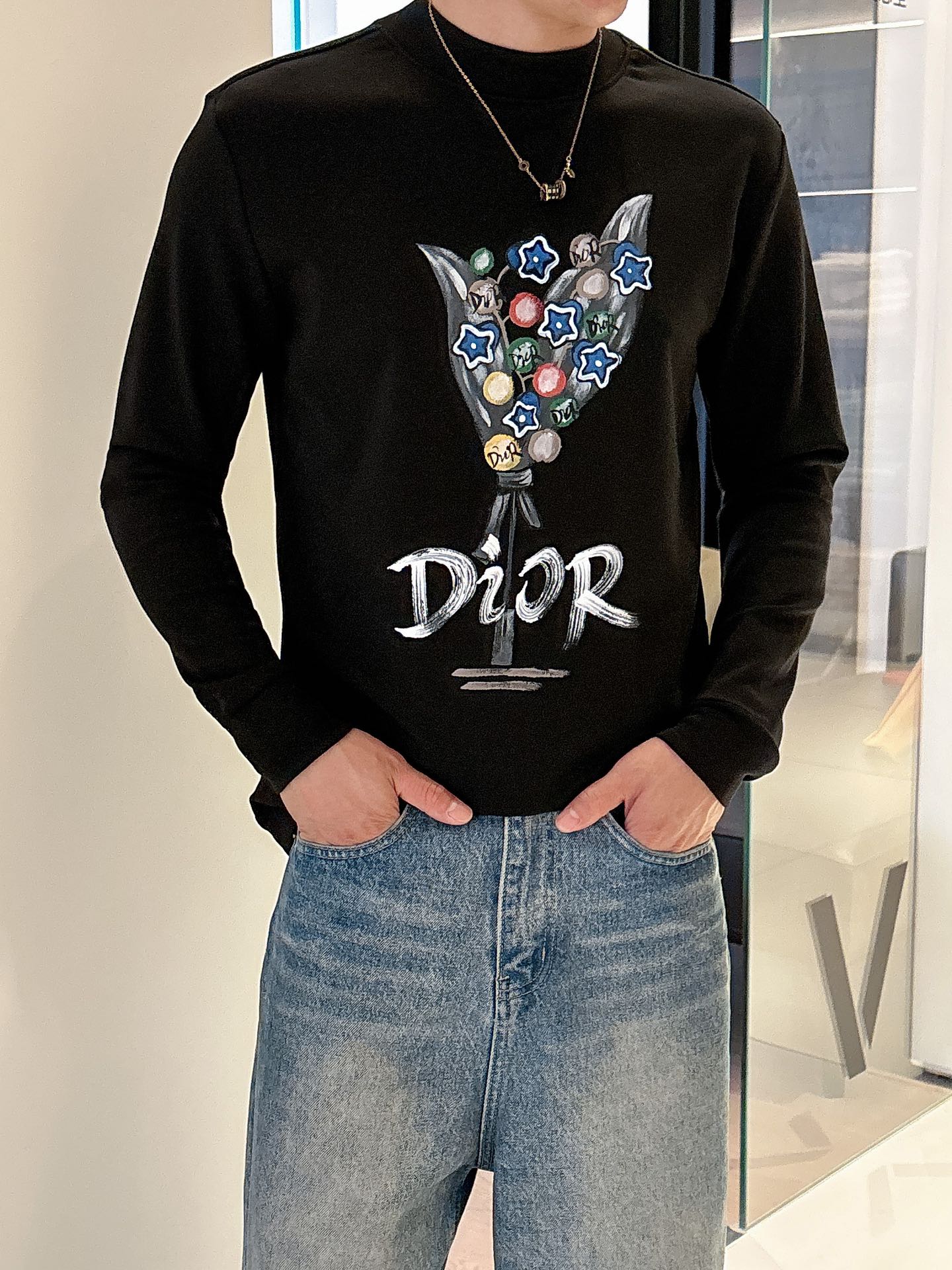 Image [2]-p480 2024ss new Dio latest models original custom imported double-sided water-soluble cotton fabrics feel comfortable Stereoscopic embroidery process Fashionable Classic Versatile Color: Black White Size: S-2XL-High Fake Bags