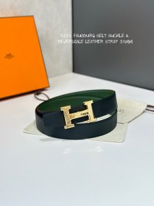 5382 FAUBOURG BELT BUCKLE & 
REVERSIBLE LEATHER STRAP 32MM-高仿包包