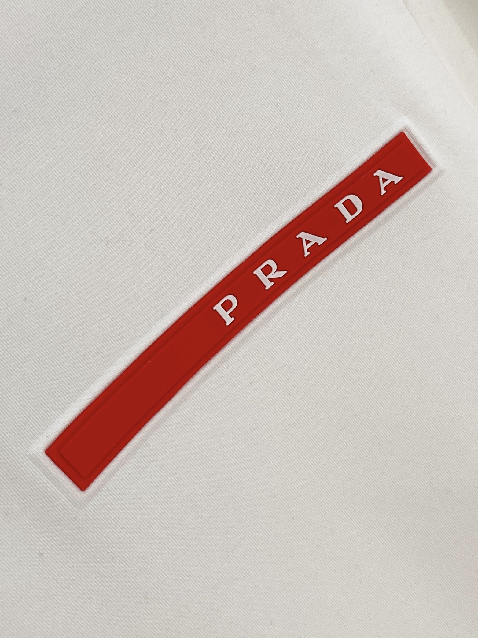 p480 Prada Os tecidos de algodão hidrossolúveis de dupla face importados mais originais e personalizados são confortáveis Processo tridimensional Moda clássica versátil Cor: preto branco Tamanho: S-2XL-Sacos de alta costura