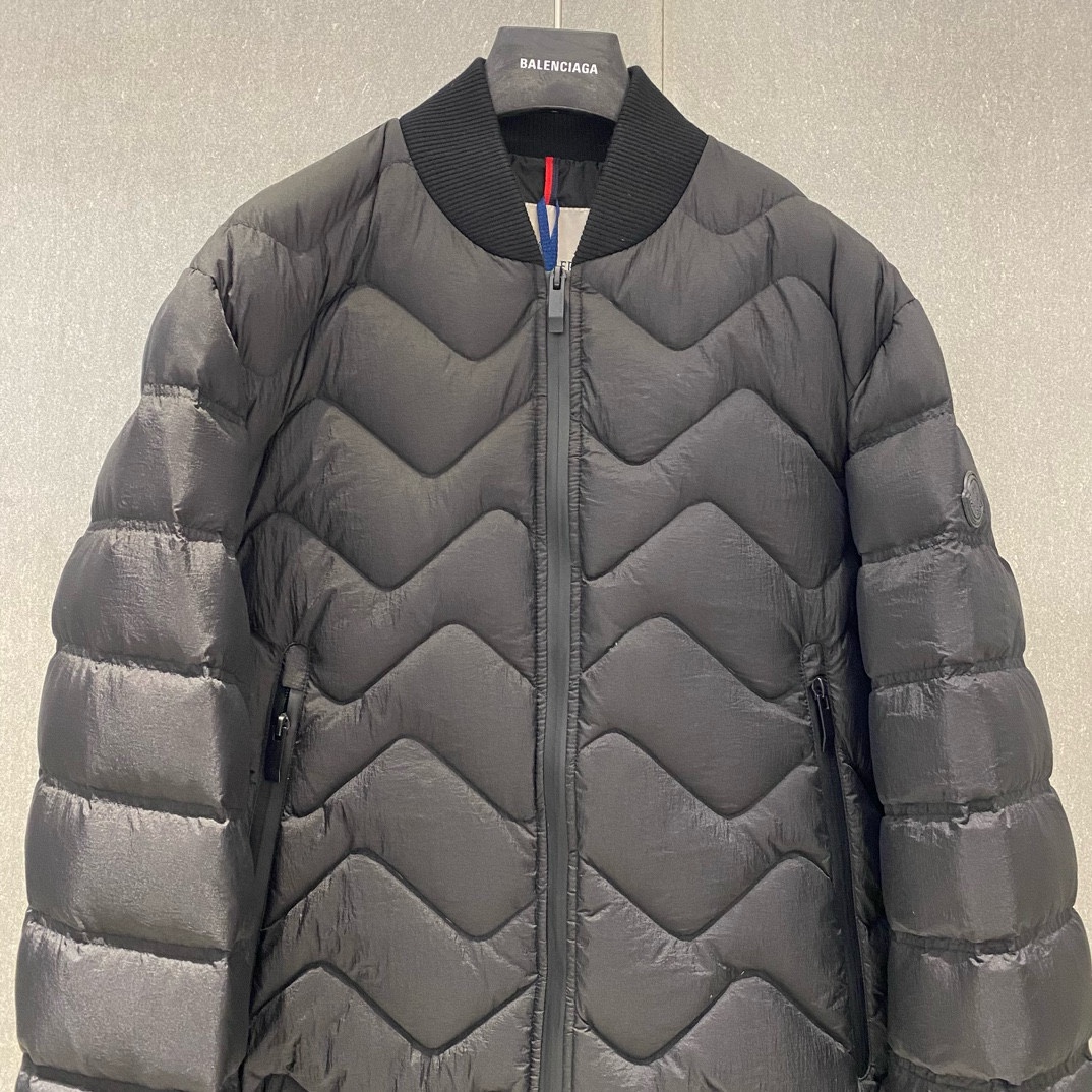 Image [3]-P1260 Moncler Moncler 224 automne et hiver nouveau 💥 brouillard série noire 🏴 col montant étiquette noire doudoune 🔥 personnalisé détails matériels à la version de la verge : 1.2.3.4.5-sacs haute couture.