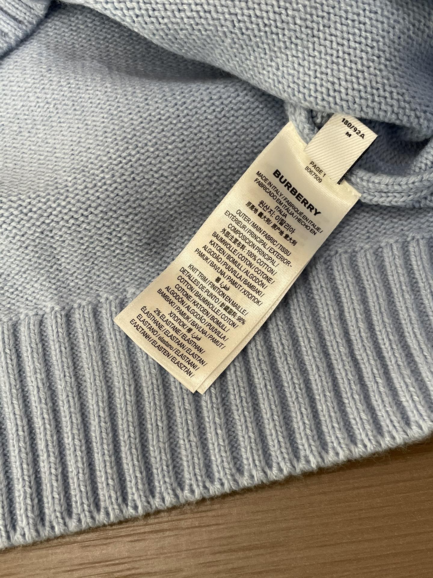 Imagem [6]-P590 Burberry jumper 2024 outono e inverno última coleção contador 1:1 reprodução de topo qualidade total! Parágrafo engrossado hipster must-have produto único! Conheça os bens do ferro velho apressar-se Tecido: 100% lã tamanho M ~ 3XL.🌽-Sacos Faux elevados