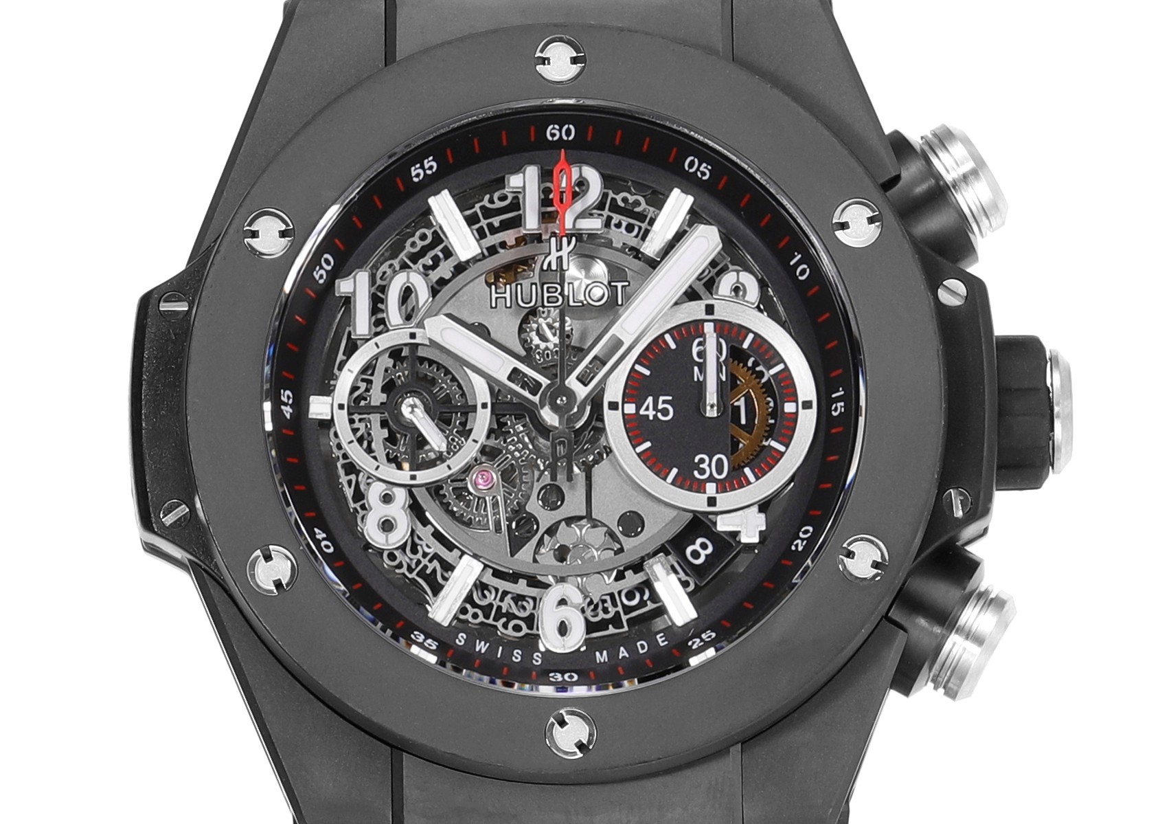 La P4600 en céramique colorée HUBLOT Hublot Hublot BIG BANG Unico Coloured Ceramic Une percée sans précédent dans l'artisanat de la céramique Quatre années de recherche et de développement ont permis de rompre avec le matériau céramique traditionnel, la nouvelle céramique colorée, qui est forgée à l'aide d'une technique sophistiquée combinant haute pression et chaleur sans qu'il soit nécessaire de cuire les pigments, ce nouveau matériau céramique se caractérise par sa haute densité et n'a jamais été utilisé dans l'industrie jusqu'à présent. Après quatre années de recherche et de développement, l'entreprise n'a pas ménagé ses efforts dans l'exploration du matériau et progresse sur la voie. Niveau du plafond Bienvenue à la dégustation du joueur !!!!