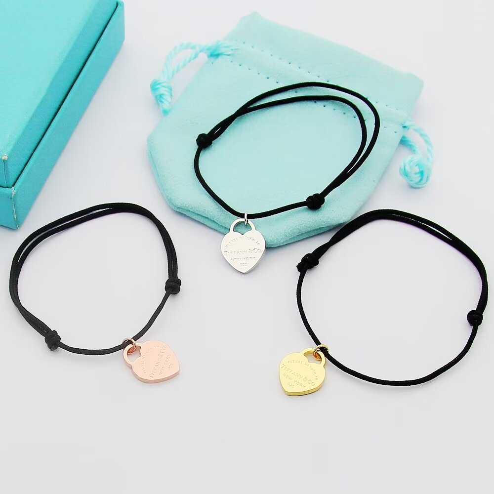 Tiffany Tiffany Bracelet Bracelets Bracelet Love Heart Peach Heart Bracelet Symbolizing the civilization of classic elements Matte gold plating thick gold-High Faux Bags