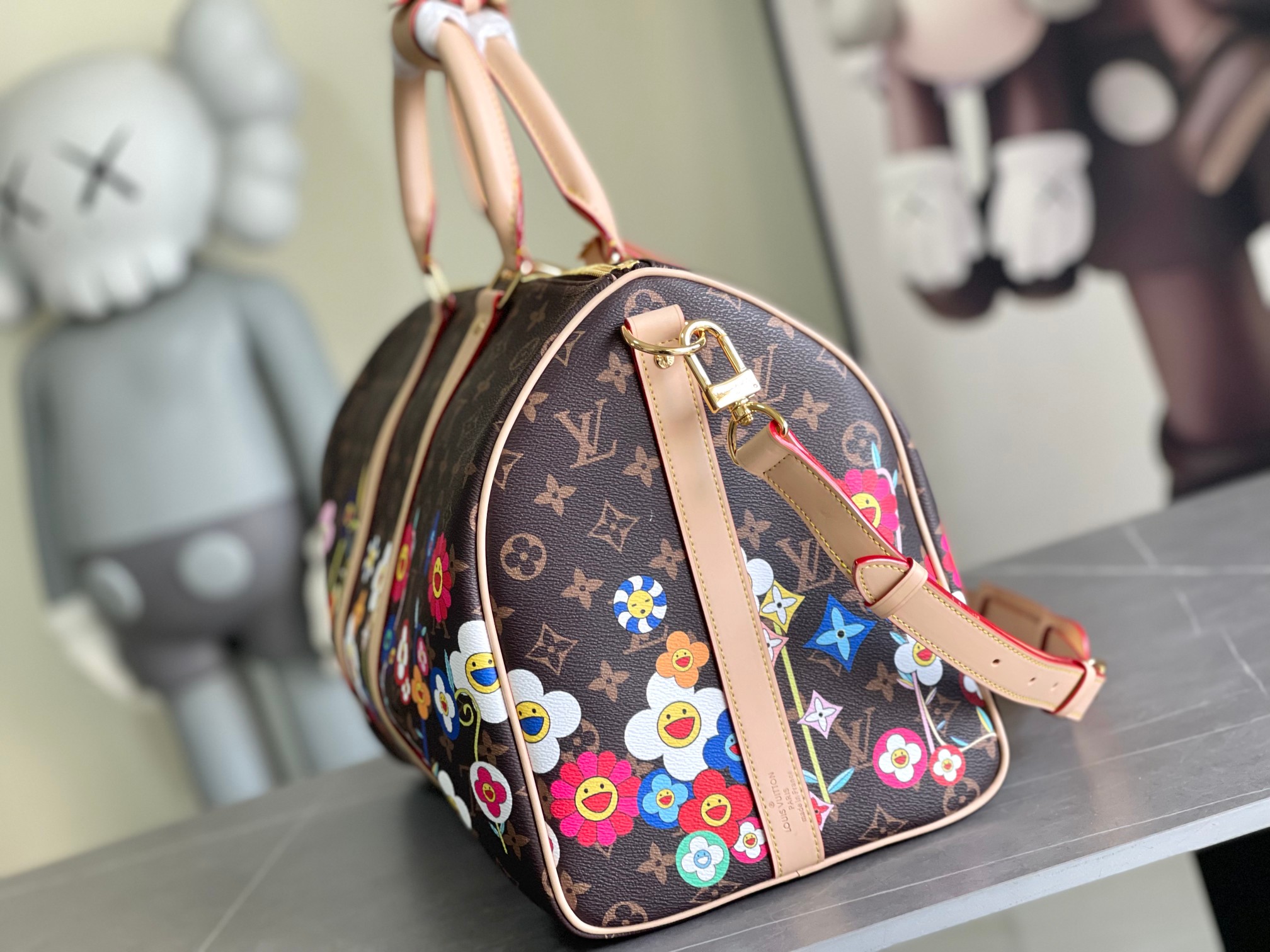 P600 LV M14182 Variable Size Chip LV 2025 Spring/Summer and Takashi Murakami co-branded fashion is a cycle Celebrate the 20th anniversary of the co-branding Size : 45.0X27.0X20.0cm-High-fashion bags