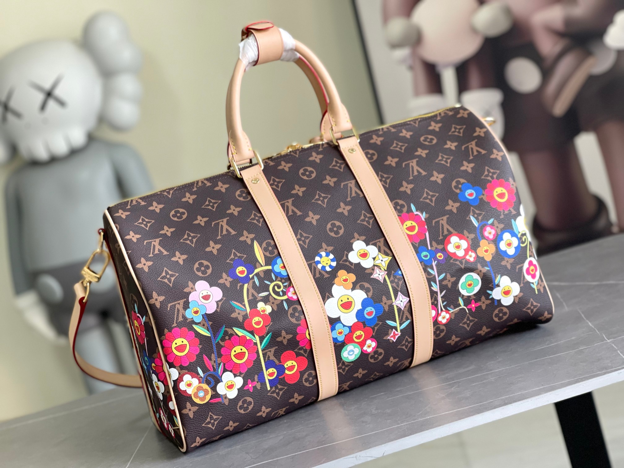 P600 LV M14182 Variable Size Chip LV 2025 Spring/Summer and Takashi Murakami co-branded fashion is a cycle Celebrate the 20th anniversary of the co-branding Size : 45.0X27.0X20.0cm-High-fashion bags