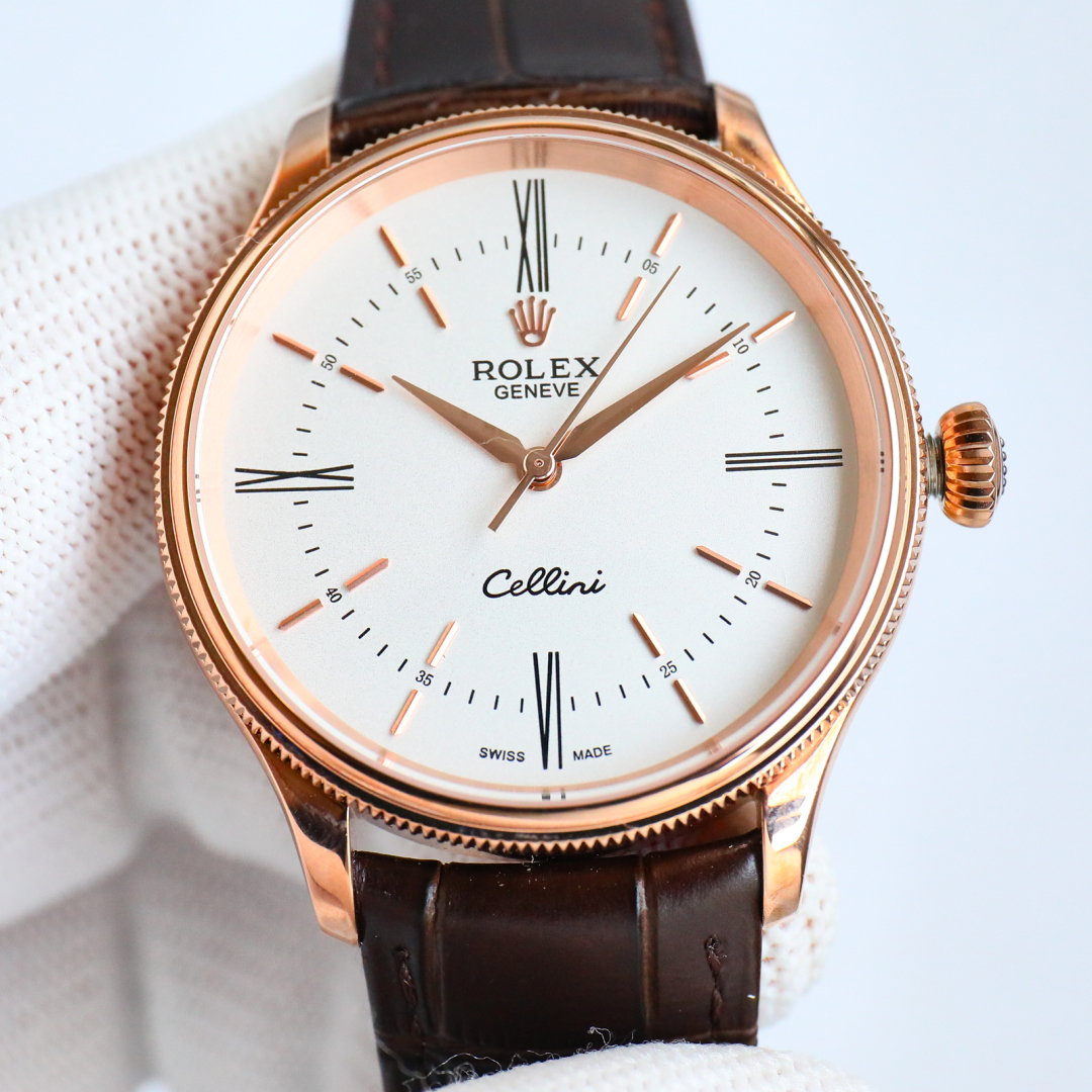 Rolex ROLEX Cellini Serie:🎮RW1 Tiempo 50505[Tamaño]:39*11mmDe una sola pieza automático y estabilizado grande tres manos, una posición sin calendarioBisel abombado triangular picado con la firma Cellini[Manecillas]:artesanía suiza de flor P superior 🎮Espejo resistente a los arañazos de cristal de zafiro mirrorair de doble capa de revestimiento incoloro [correa correa de piel de becerro italiano textura suave desgaste cómodo hebilla] original abierto moldeado hebilla de pasador fácil de usar 🎮S1 exquisita recomendada relojes mecánicos de los hombres