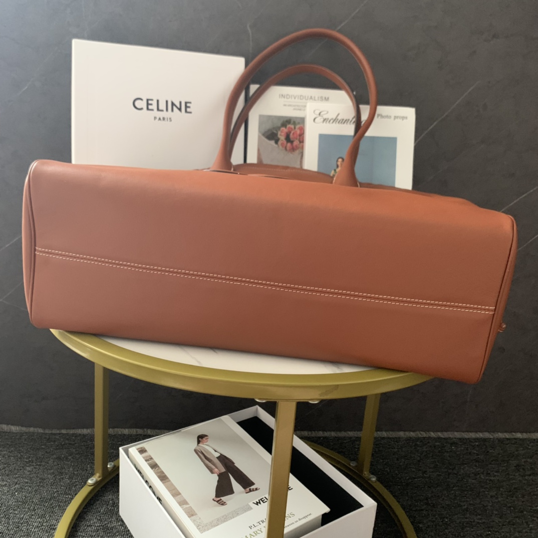 P2000CELINE novo saco de compras grande com cordão de couro macio ➕ logotipo do Arco do Triunfo em relevo Lazer e temperamento aura sobreposta a um senso casual de alta classe estilo discreto e generoso: modelos versáteis para trabalhadores de escritório viagens curtas em viagens de negócios são 🉑️ para fazer bolsa de múmia também pode ser Oh capacidade: laptop de grande capacidade pode facilmente colocar a excelente escolha da classe trabalhadora Oh! Modelo n.º: 199973 tamanho castanho: 44 X 28 X 18cm (esta secção é demasiado grande, não vem com a embalagem) - sacos de alta moda