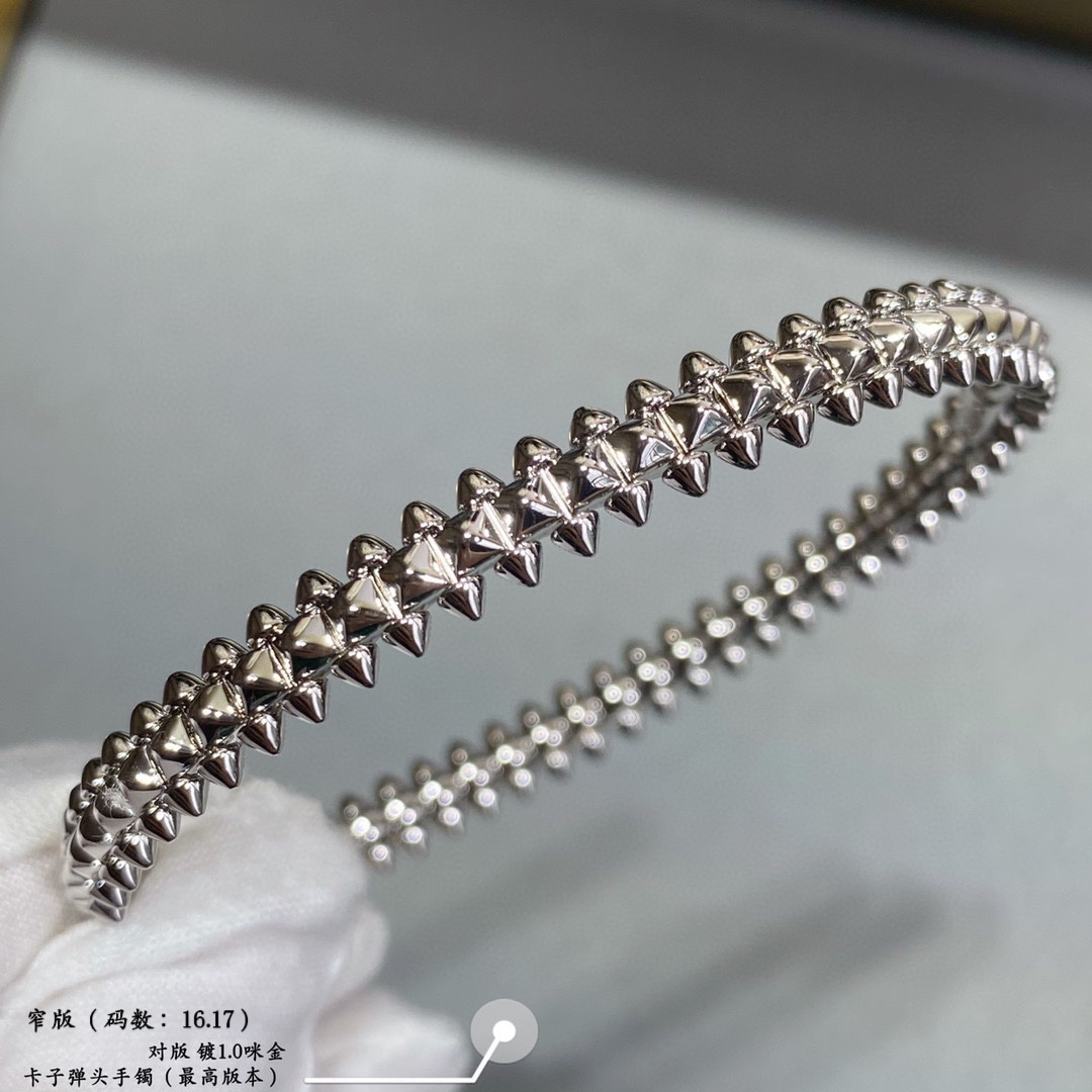 p480V chapado en oro de imitación de oro (versión estrecha del tamaño: 16,17) Cartier modelos de pareja CNC versión estrecha de la más popular de la pulsera bala 💋 💄 en ambos lados de las uñas pequeño sauce puede ser libre de oscilar muy personalizado uno de los clásicos atemporales en los últimos años es muy caliente de gama alta de material de micro-mosaico El mismo proceso, pero no el mismo precio Genuina textura de oro