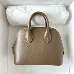 Hermes   MiniBolide 20cm Chevre 进口山羊皮 Ck18大象灰 银扣 一级工艺 全手工蜡线缝制 Phw Stock-高仿包包