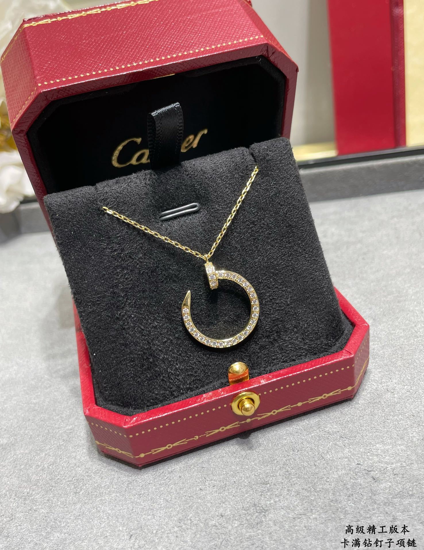 Image [5]-p170  5️⃣😘😘💗🎁 💎Cartier Cartier full diamond studded necklace Classic Three colors complete - high quality replica bags