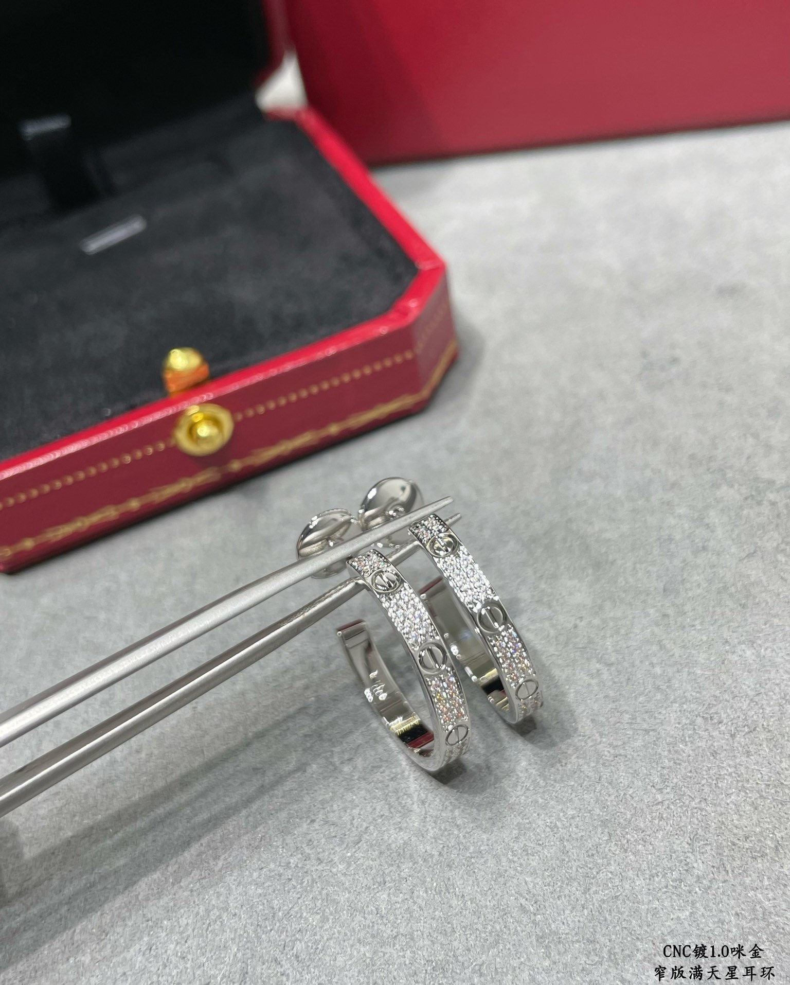 写真[7]-p350 V金メッキ擬似金 "のみ行う 高品質の工芸品バージョン" CNCフルハンドセットカルティエ狭いバージョンフルスターピアスピアスの各石は、肉眼で見える屈折屈折を手で設定されています👍 V金メッキ1.0擬似金層の商品は非常に時間のかかる毒である 推奨 - 高品質のレプリカハンドバッグ