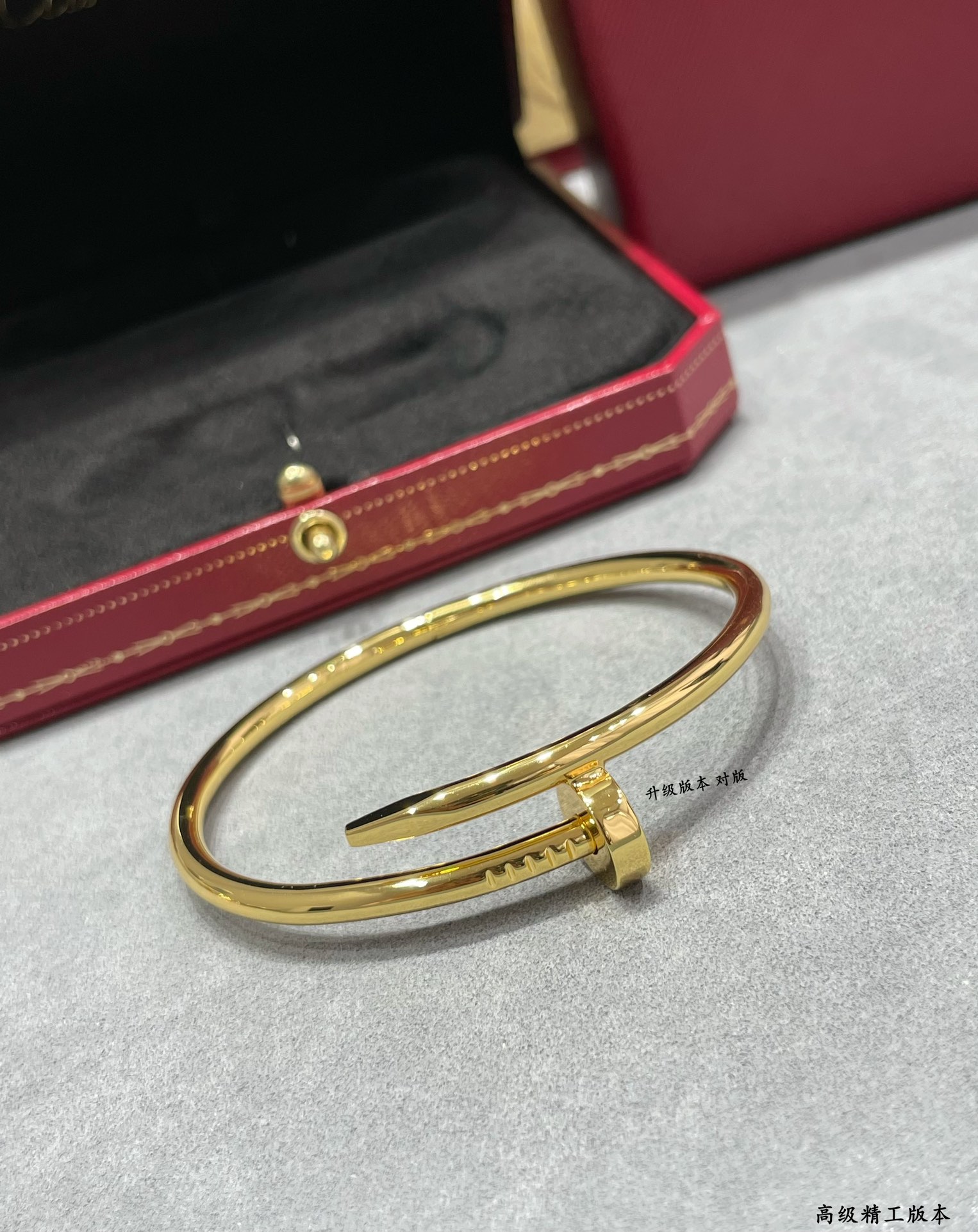 V gold plated imitation gold 16-17 yards p33018-19 yards 185DB original lettering Cartier Rough Glossy Spike Bracelet 😘😘💗🎁 💎Cartier Cartier Juste un Clou Spike Bracelet Classics Three colors complete Couples Gift (Let's Spike Together)