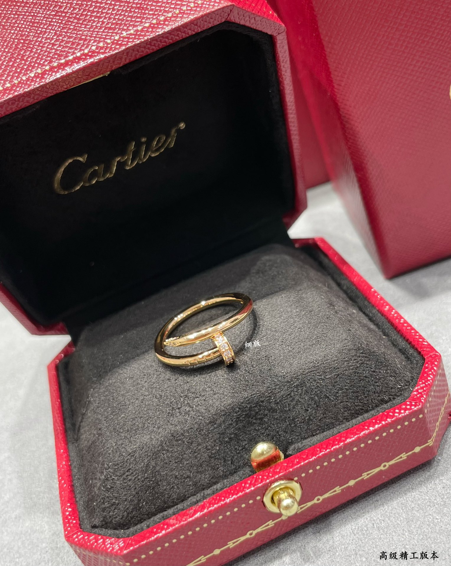 Picture [6]-p190V gold plated mimic gold (yardage 5678) Cartier fine version of the head and tail diamond nail ring 💍 white gold rose gold yellow gold 💍 to meet your dream of nails counter price of 45,800 Cartier China line exclusive debut of the main push Good delicate said the girl's welfare ah ~ ~ - high quality imitation handbags