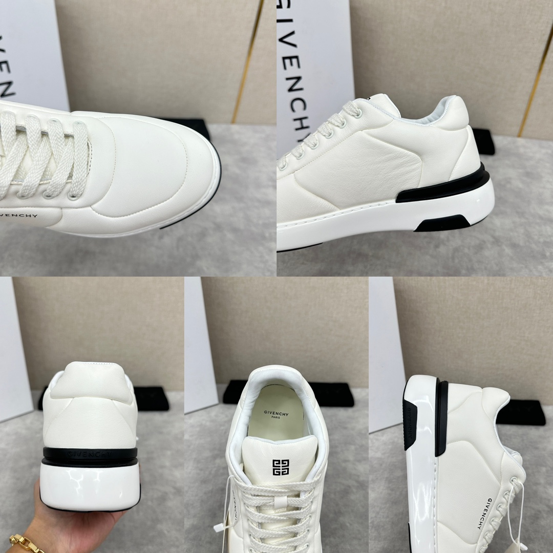 Givenchy entrenadores zapatos de tabla Deporte entrenador serie Hecho de cuero de vaca tirado importados Parte superior completa decorada con colores contrastantes 🆚 Givenchy logotipo patrón de impresión Suela de espuma combinada Talón a lo largo de la tira de la lengua de impresión grabado 4G LOGO Plantilla de cuero de vaca Suela de goma original de pelo Tamaño del contador estándar: 39 ~ 44# (38.45#) 🉑️ personalizado)P¥860