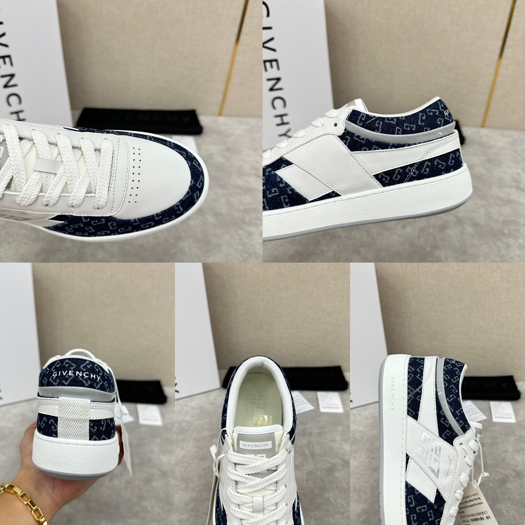 Givenchy Givenchy lance pour la première fois en ligne les nouvelles baskets G MoVE MonclerOGRAM inspirées des tennis des années 80 Simples, confortables et sportives avec une attitude sportive En cuir de vache importé avec imprimé G coloré sur le denim Perforations respirantes sur le bout du pied Logo 4G respirant sur les côtés Logo Givenchy 4G sur la languette et le talon Rayures en cuir verni Rayures en cuir verni avec surpiqûres pour une touche mode Cou-de-pied rembourré pour plus de confort Doublure en cuir de veau Coussin individuel intégré en latex de vachette Semelle originale en caoutchouc moulé Léger et confortable !  Disponible en plusieurs couleurs ! Taille standard : 39 ~ 44# (38.45 🉑 sur mesure) Modèles en denim patchwork P ¥ 760 Modèles en cuir pleine fleur P ¥ 800-Haute Faux Sacs