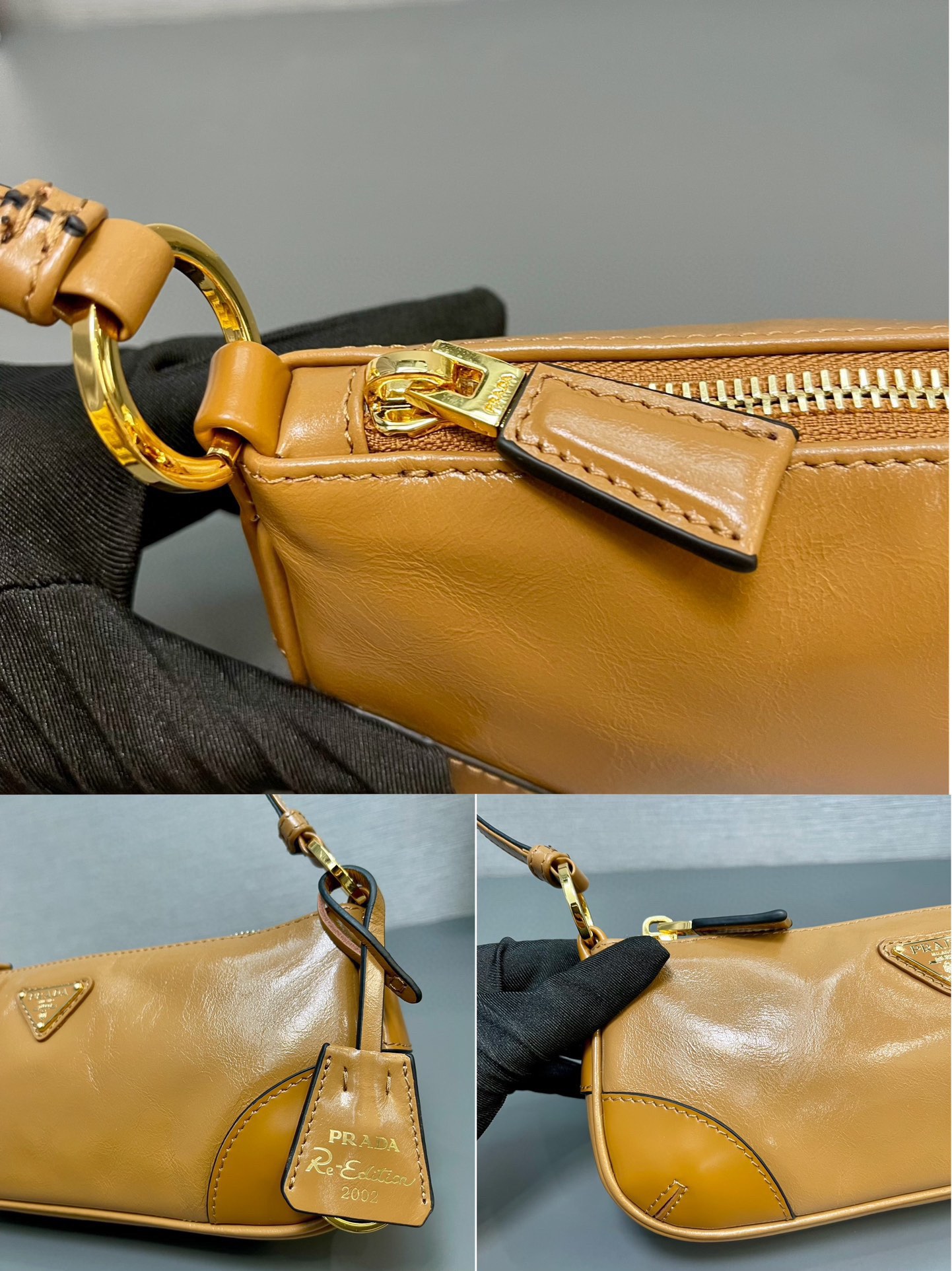 P900 Bolso de piel encerada marrón de Prada 1BC201 Piel encerada Este bolso bandolera 2002 de piel encerada, elegantemente sencillo, está fabricado en una innovadora piel encerada importada adornada con detalles de piel brillante e incorpora los versátiles elementos de diseño de P Correas ajustables para el hombro, herrajes metálicos y un llavero extraíble El logotipo triangular de metal esmaltado resalta los rasgos clásicos de la marca Ligero y práctico ¡Dese prisa en conseguirlo! ¡H10xB5cm!