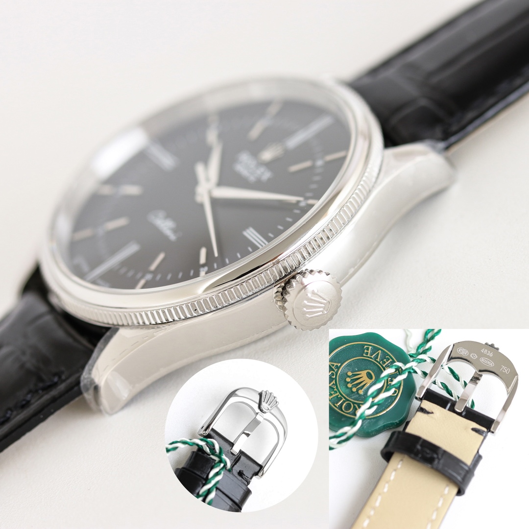 P2100 MKS V2 versão atualizada do molde aberto original Rolex ROLEX Cellini Series 🎮 OT2 Classic Formal Watch Cellini Series: Time 50505 Tamanho: 39 * 12mm Movimento: ROLEX 3132 movimento automático de uma peça é preciso e estável grande três mãos, uma engrenagem sem calendário Caso: Importado 316L aço inoxidável chapeamento superior Cellini icônico rodada Moldura de padrão de poço triangular arqueado 🎮 Mãos: espelho de processo de flor P da Suíça espelho resistente a arranhões cristal de safira ar revestimento incolor de camada dupla cinta de couro de bezerro italiano textura macia usando confortável padrão de poço triangular duplo luneta espelho de safira cinta de couro de vaca fivela de pino resistente à água a 50 metros! Fivela Original um a um molde aberto Fivela de pino Fácil de usar MKS artesanal Merece-o! Sanjie requintado recomendado relógios mecânicos masculinos SJ para você criar uma imagem física cuidadosamente ultra-real tiro - fábrica de alta imitação