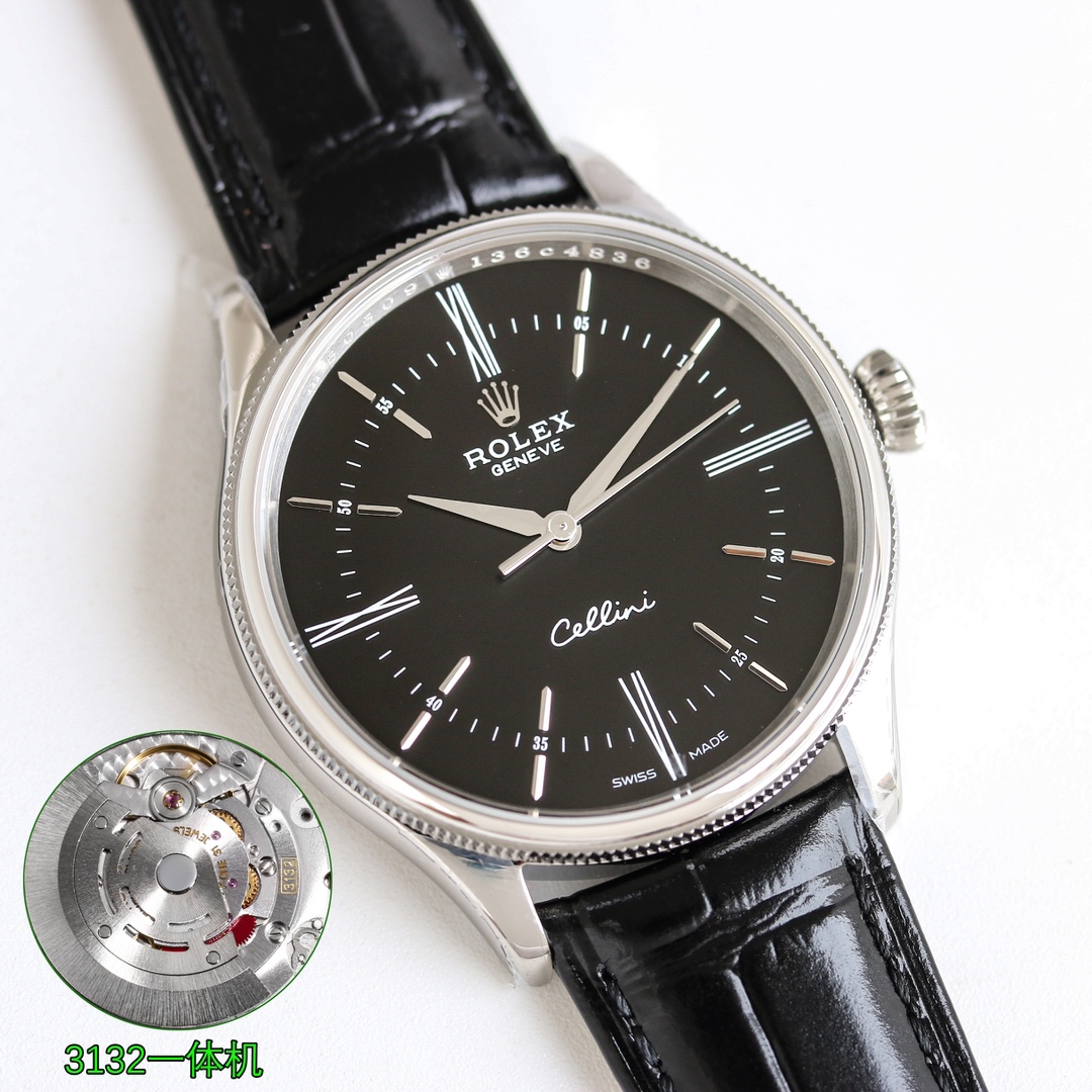 P2100 MKS V2 versão atualizada do molde aberto original Rolex ROLEX Cellini Series 🎮 OT2 Classic Formal Watch Cellini Series: Time 50505 Tamanho: 39 * 12mm Movimento: ROLEX 3132 movimento automático de uma peça é preciso e estável grande três mãos, uma engrenagem sem calendário Caso: Importado 316L aço inoxidável chapeamento superior Cellini icônico rodada Moldura de padrão de poço triangular arqueado 🎮 Mãos: espelho de processo de flor P da Suíça espelho resistente a arranhões cristal de safira ar revestimento incolor de camada dupla cinta de couro de bezerro italiano textura macia usando confortável padrão de poço triangular duplo luneta espelho de safira cinta de couro de vaca fivela de pino resistente à água a 50 metros! Fivela Original um a um molde aberto Fivela de pino Fácil de usar MKS artesanal Merece-o! Sanjie requintado recomendado relógios mecânicos masculinos SJ para você criar uma imagem física cuidadosamente ultra-real tiro - fábrica de alta imitação