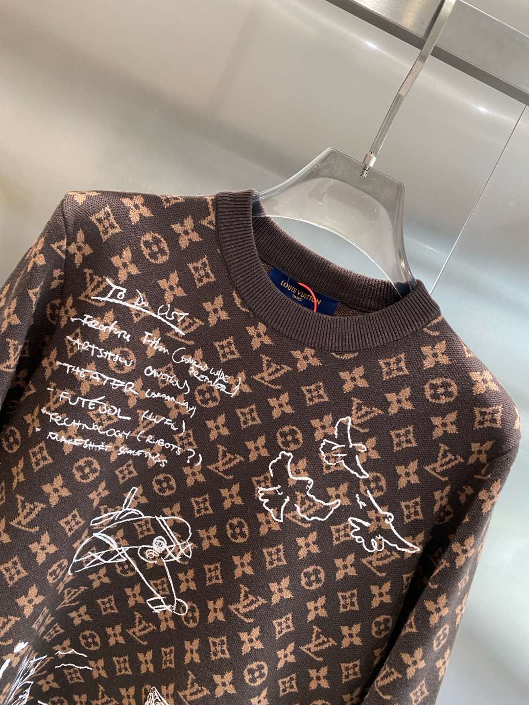 LV quality sweater 2024 most men's long-sleeved wool sweater Selected counter customized top European wool Imported fabrics All the details of the workmanship perfect 1 to 1 replica Restore the authentic 100% original hardware High-end customized accessories Original factory original label ⚠️ The effect on the body is superb! Size S-XXL 🅿️560