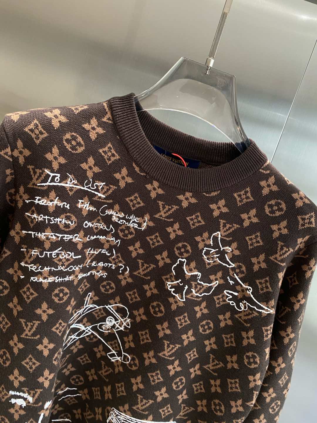 LV quality sweater 2024 most men's long-sleeved wool sweater Selected counter customized top European wool Imported fabrics All the details of the workmanship perfect 1 to 1 replica Restore the authentic 100% original hardware High-end customized accessories Original factory original label ⚠️ The effect on the body is superb! Size S-XXL 🅿️560