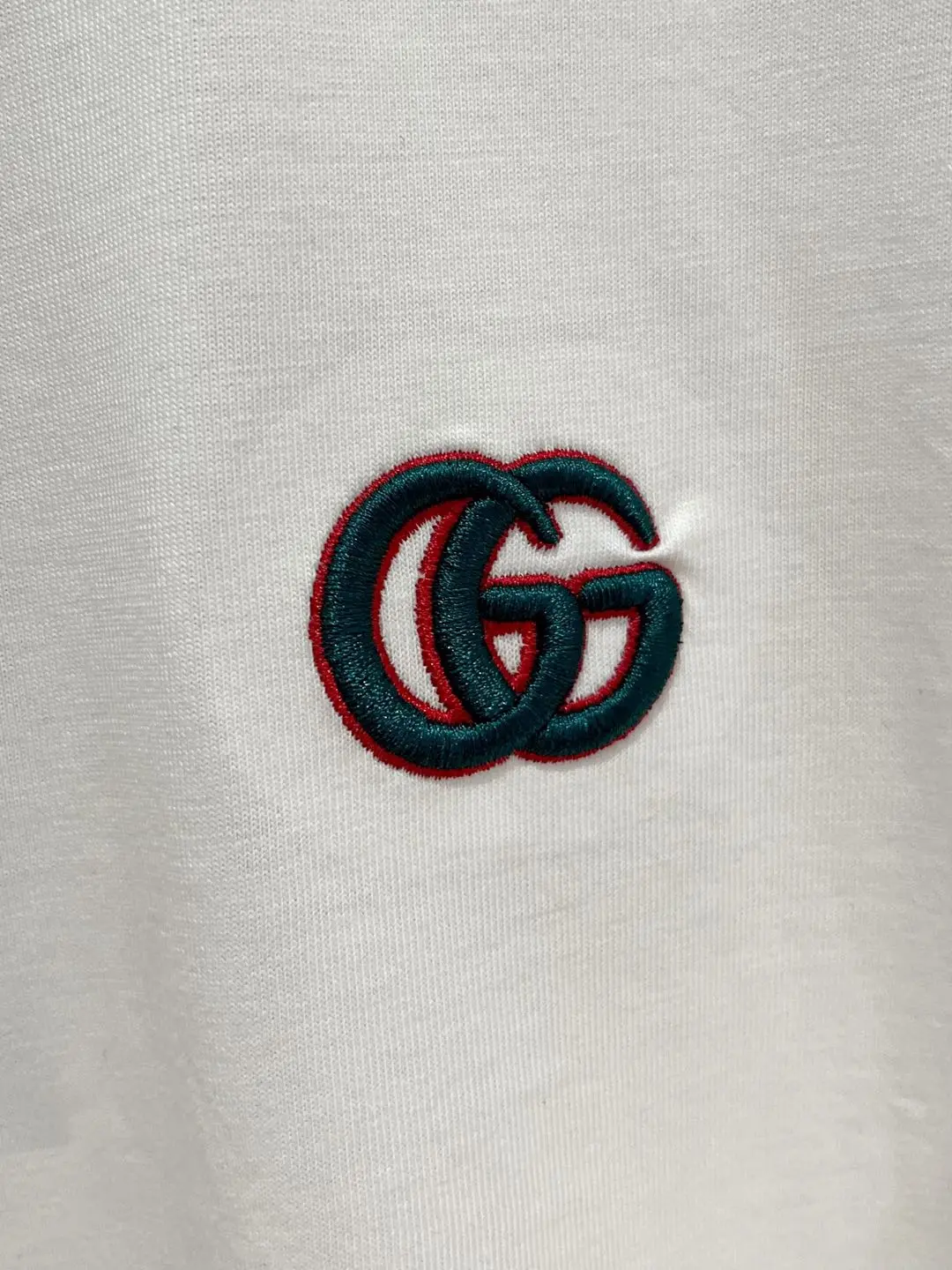 p460 Gucci 25SS primavera y verano cuello redondo manga corta Alta calidad Tejido personalizado exclusivo Más fino y transpirable LOGO personalizado Moda Blanco Negro Yardas S-XXL-Alta réplica bolsos