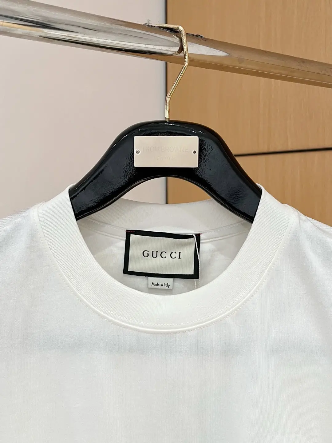 Image[2]-p460 Gucci hand-painted 25SS spring and summer round neck short sleeve High-end quality Exclusive custom fabrics More light and breathable Customized LOGO Fashionable Black White Yards S-XXL-High Fake Bags