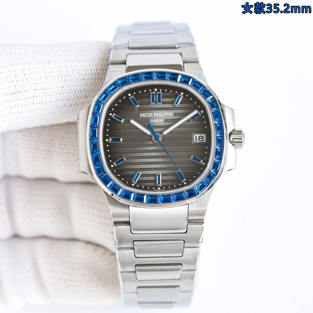 Patek Philippe Hidden Women's Watches Nautilus GR Factory2025 Newest Force Patek Nautilus 5711 Series High-value Women's Watches Ceiling Styles All Eight 2025 Supremacy Pieces Patek. Patek Philippe Sport Elegant Montre Nautilus pour femme PP5711 Strong ! N'hésitez pas à comparer les détails :1⃣️With un mouvement automatique personnalisé de calibre 9015 Cal.324sc avec une réserve de marche de 45 heures et une fréquence de 28 800 alternances par heure.2⃣️316L bracelet ergonomique personnalisé !3⃣️Watch Taille 35.2MM4⃣️Set avec des carreaux en T rubis saphir émeraude blanc de différentes couleurs5⃣️Mirror verre saphir antireflet double face6⃣️The la couleur du lettrage est la même que celle de l'article authentique"Personne ne peut posséder une Patek Philippe, mais elle est réservée à la nouvelle génération.Elégant et élégant, interprétation parfaite du goût de la mode de la femme de travail dans l'élégance, mais ne pas perdre la robustesse Factory2025 artisanat Bienvenue à la montre amis à goûter !