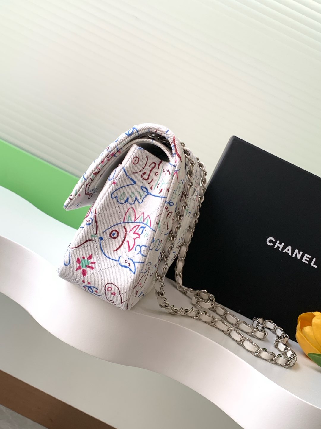 Chanel 25C cf toile tweed colorée maintenant chaque saison ont cette toile tweed fantaisie à la fin le public est qui ah [couvrir visage R] cette chose vraiment bon look bien changer à pas Chanel que la rime a laissé un logo taille 20cm avec l'emballage - haute imitation des sacs