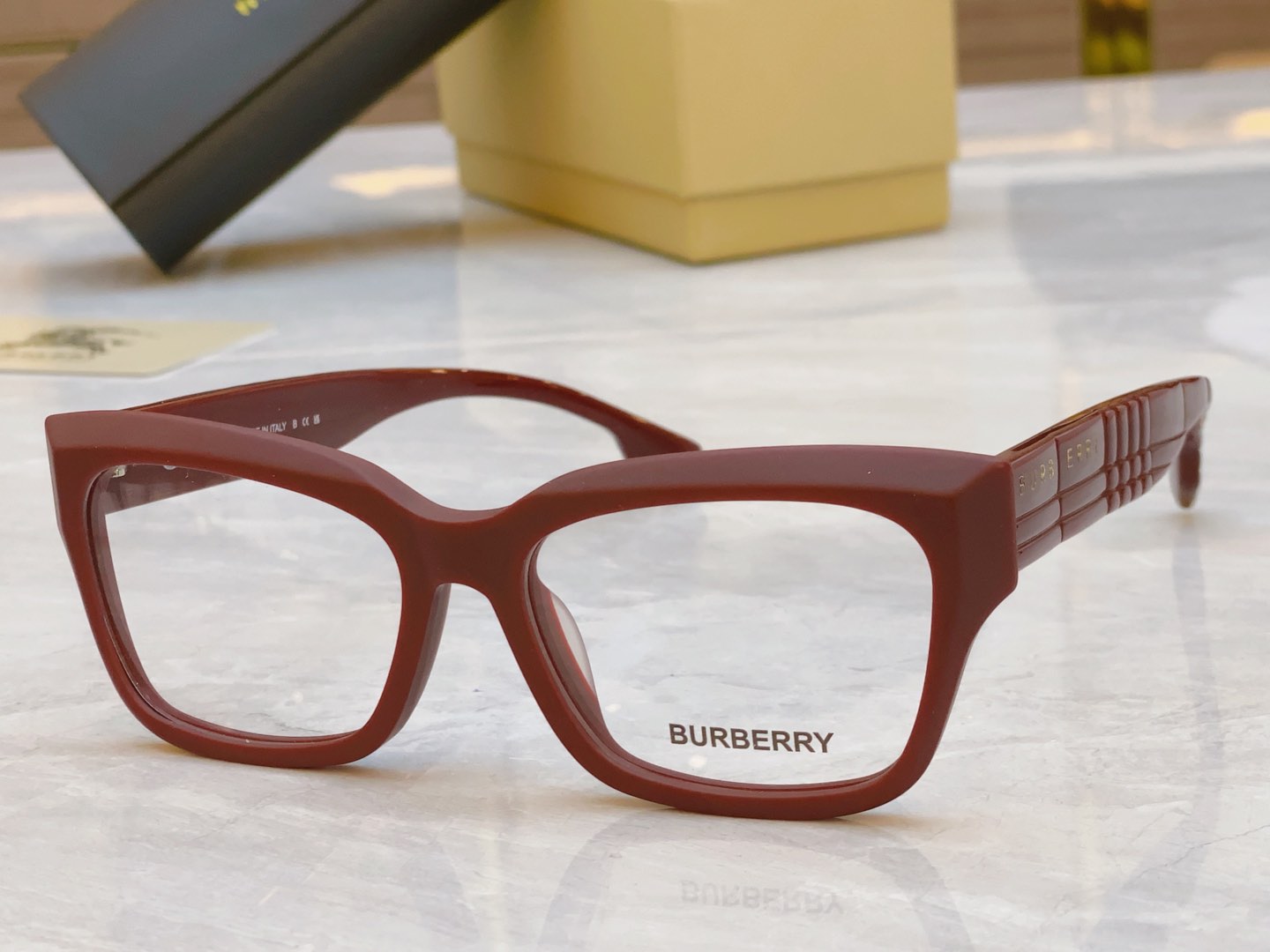 Image [4]-P190 Burberry Burberry Optical Frame MODEL : B 2393DSIZE : 53 Mouth 19-145-High Fake Bags