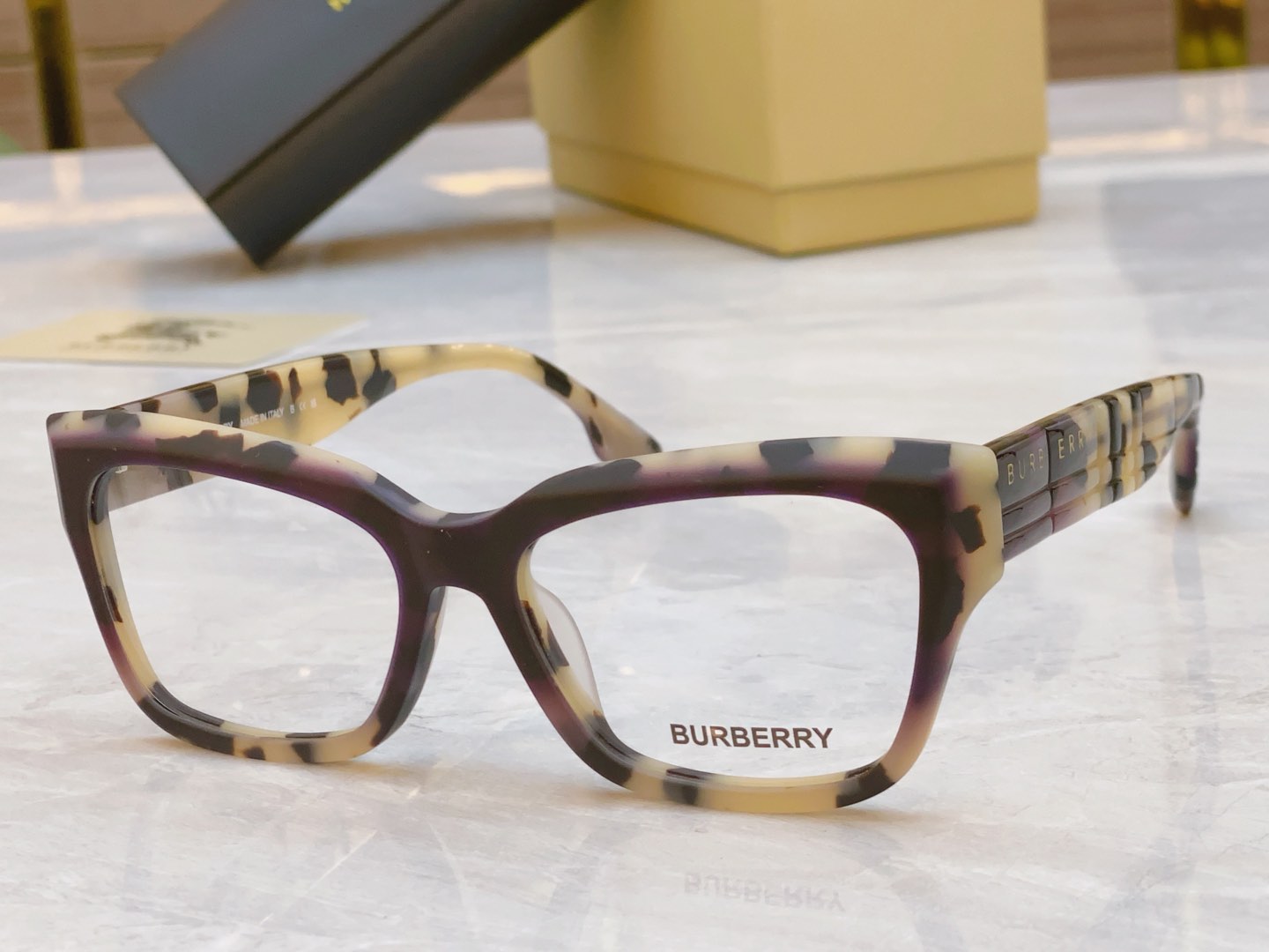 Image [2]-P190 Burberry Burberry Optical Frame MODEL : B 2393DSIZE : 53 Mouth 19-145-High Fake Bags