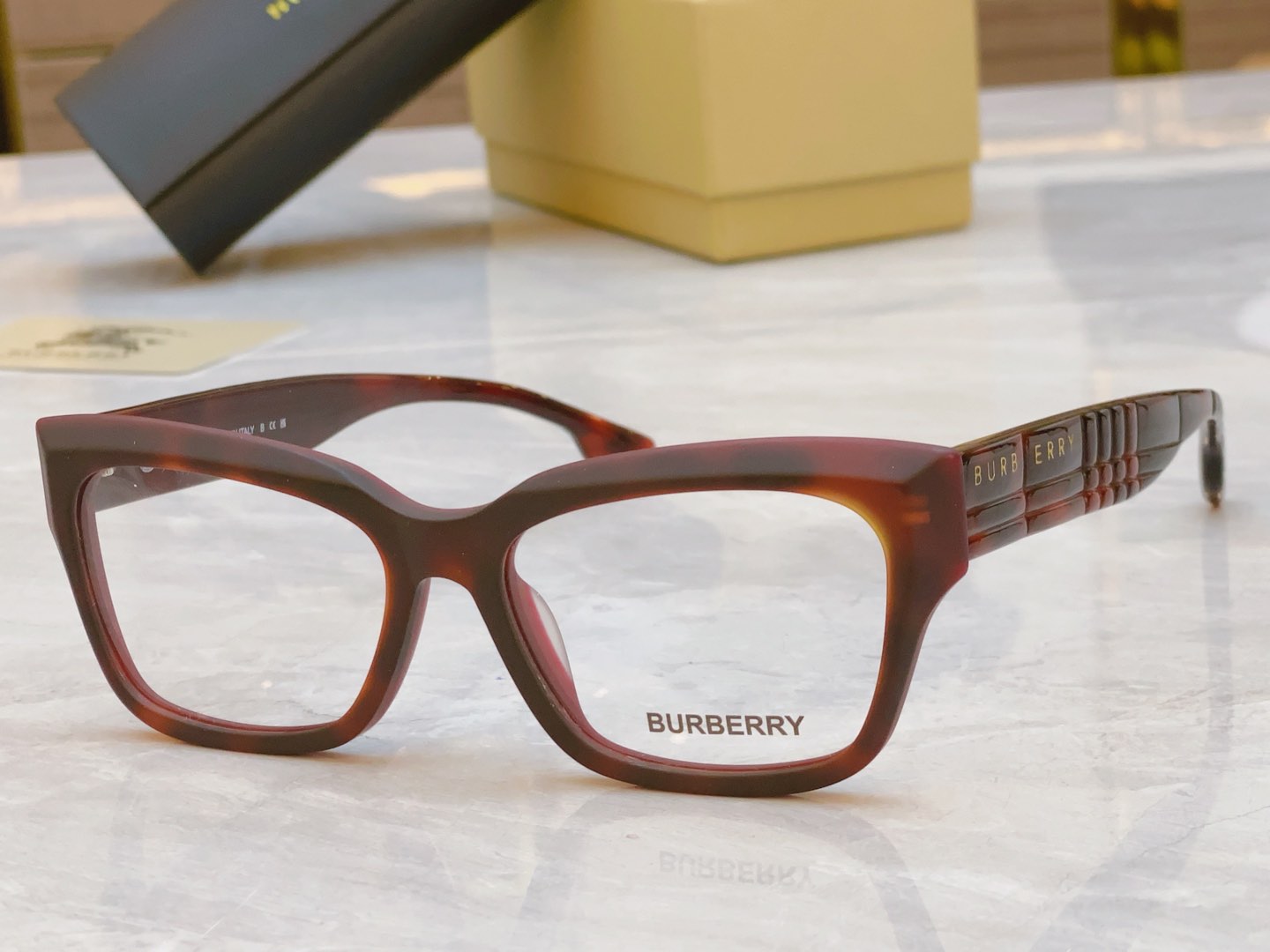 Image [5]-P190 Burberry Burberry Optical Frame MODEL : B 2393DSIZE : 53 Mouth 19-145-High Fake Bags