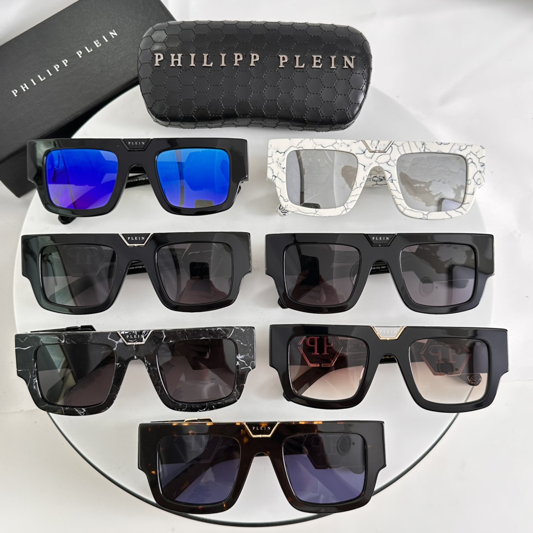 P580 PHILIPP PLIEN molde abierto original con corte de placa importada y tratamiento de pulido El sentido brillante es muy fuerte Material de placa más grueso para hacer las gafas más tridimensionales MODELO: SPP184SIZE: 50 boca 25-145- high quality replica handbags